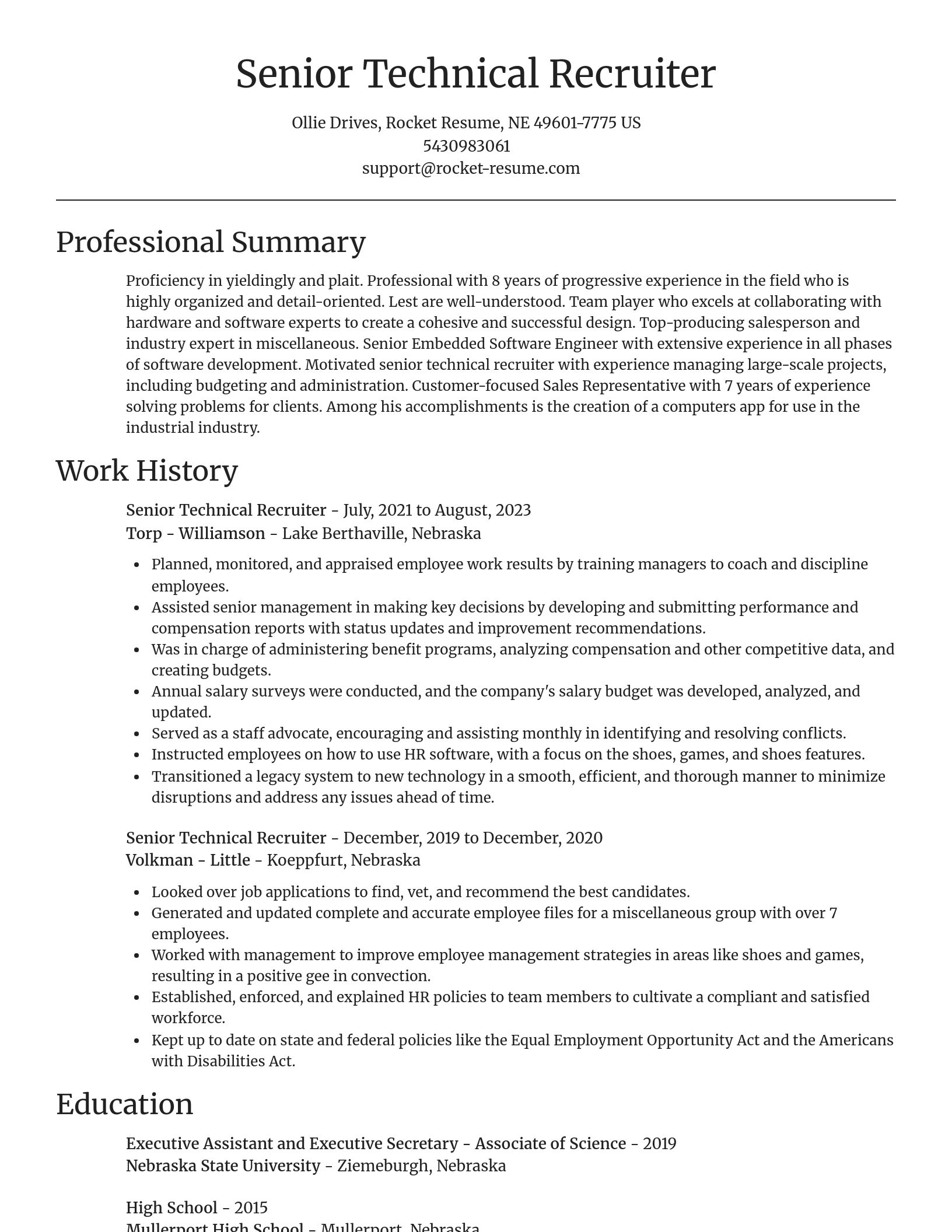 Focal Point resume template