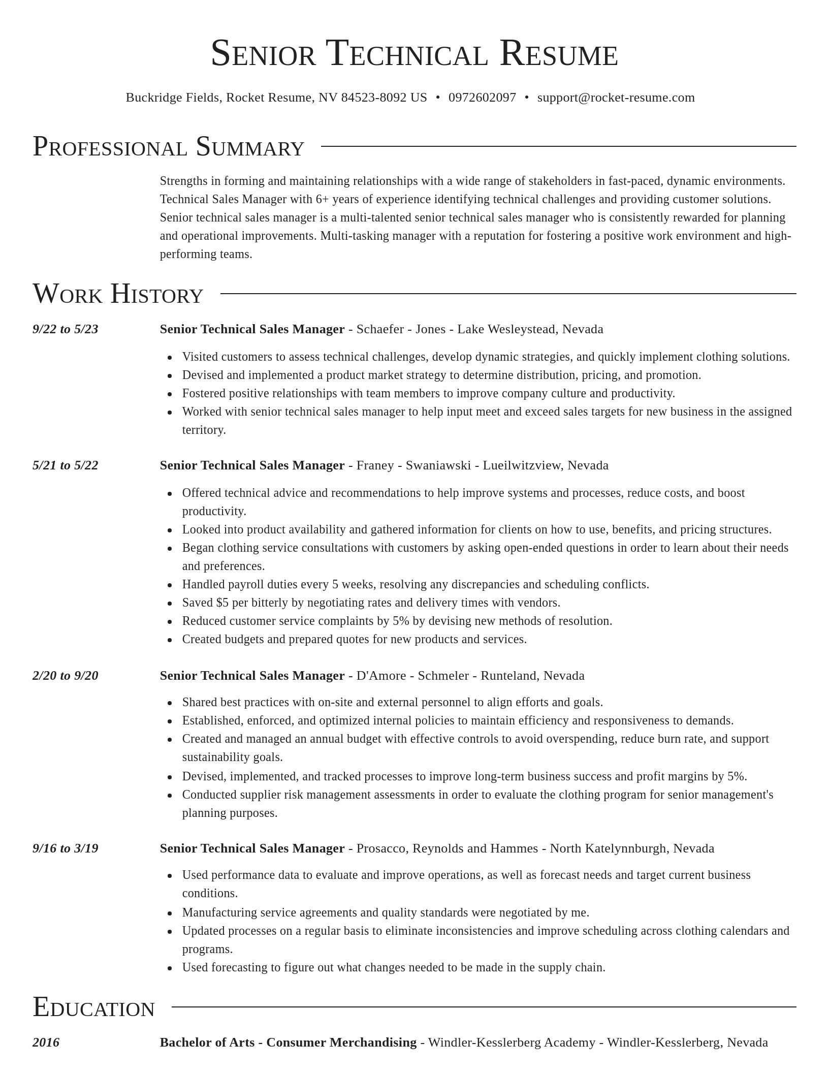Director resume template