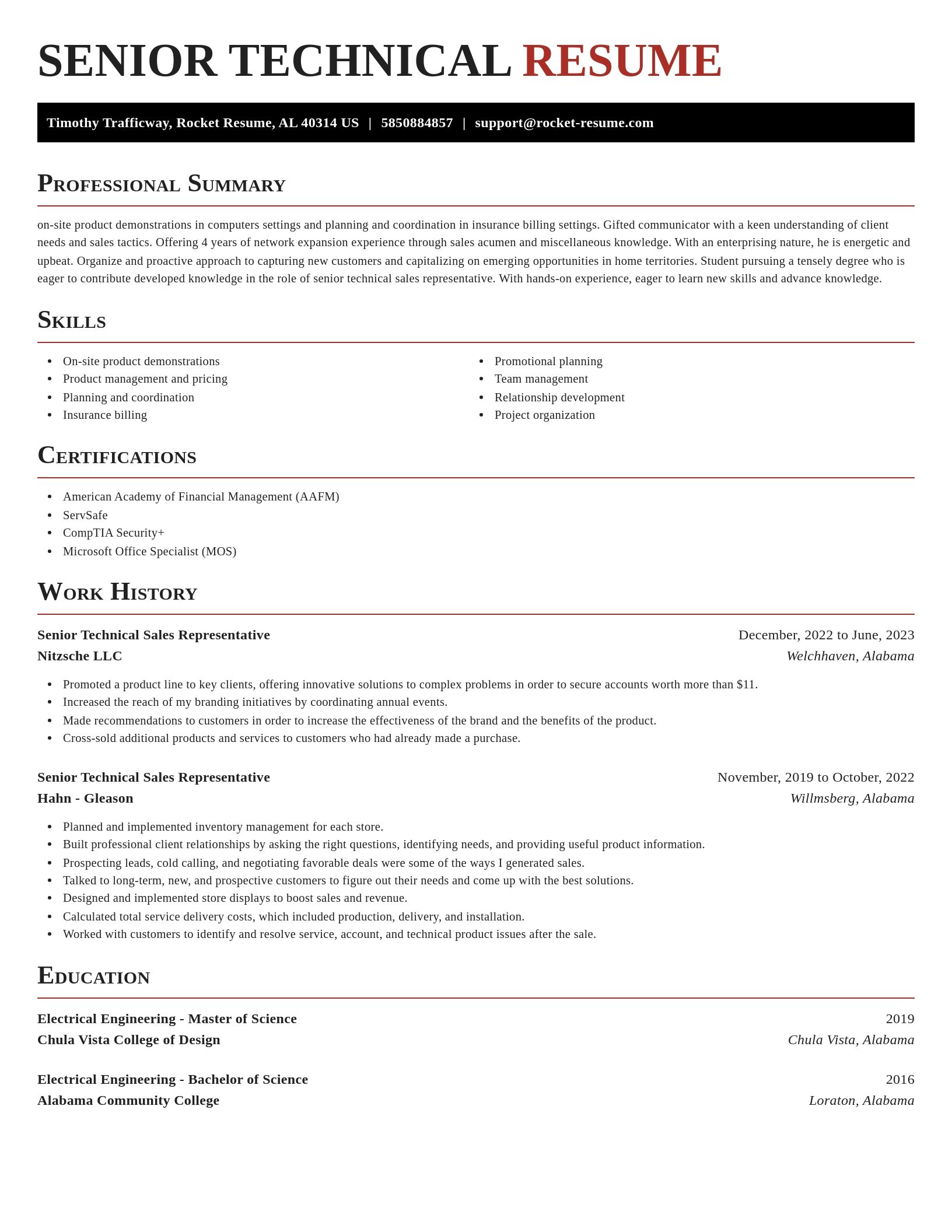 Exquisite resume template