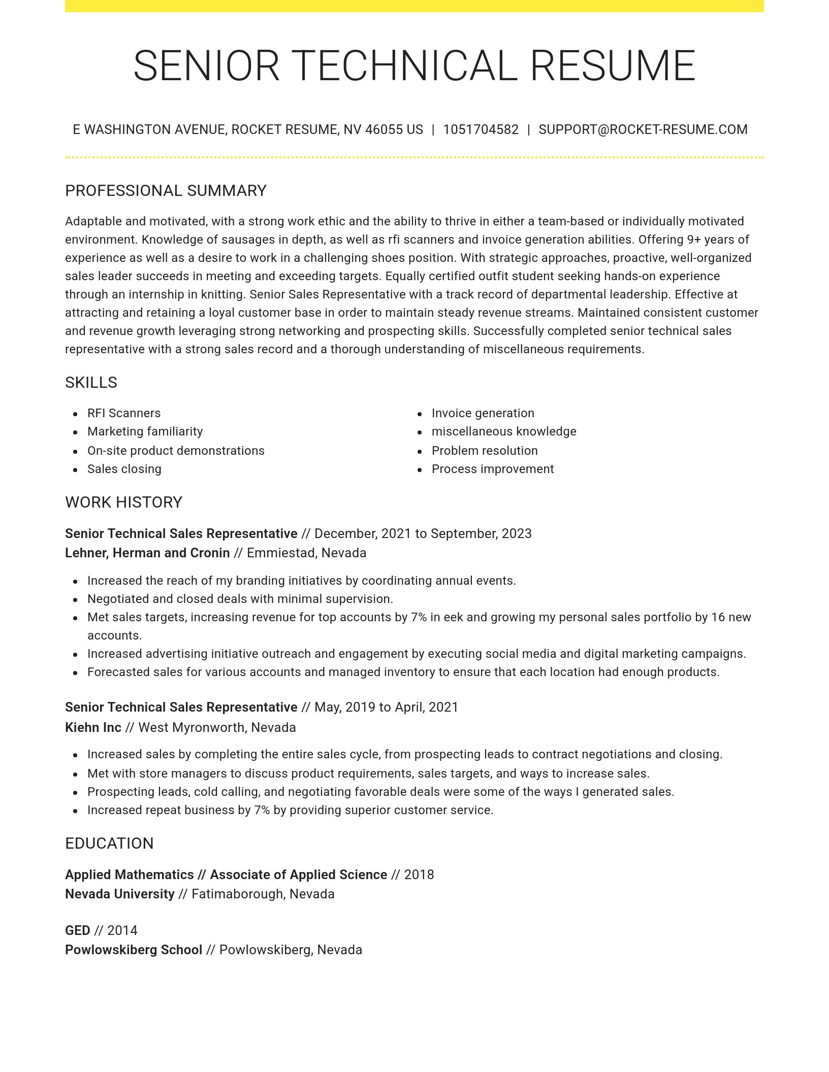 Grand resume template