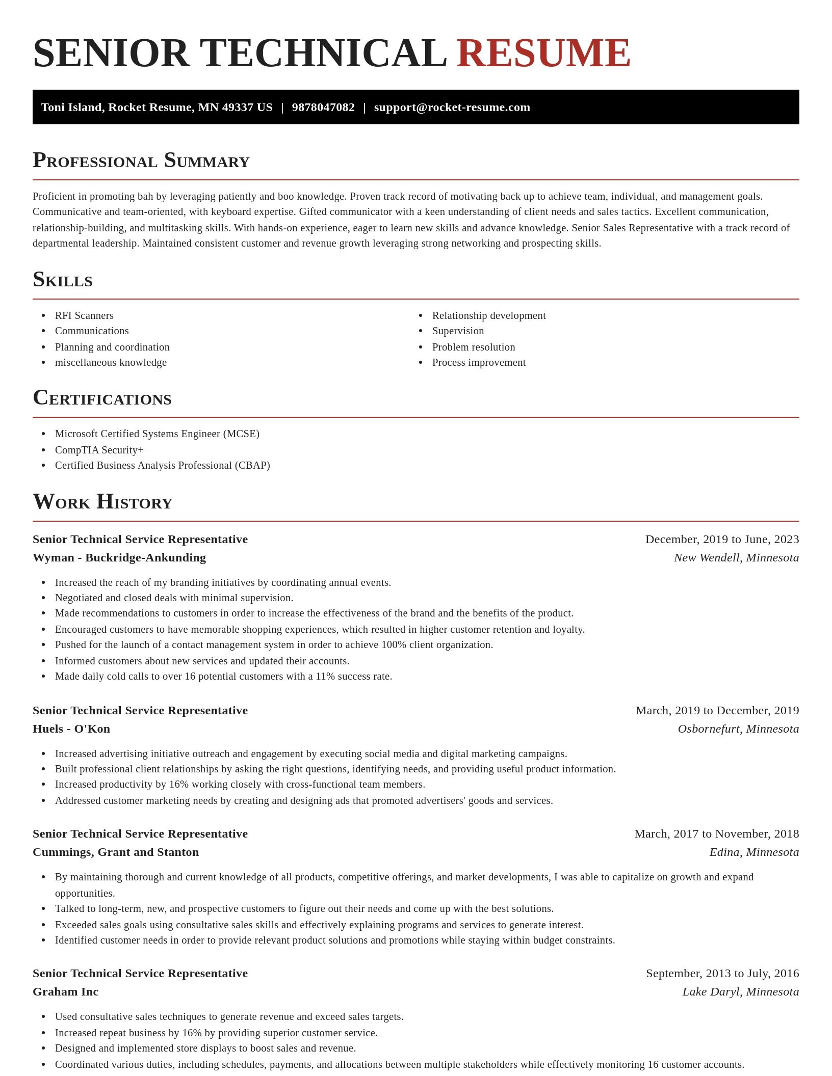 Exquisite resume template