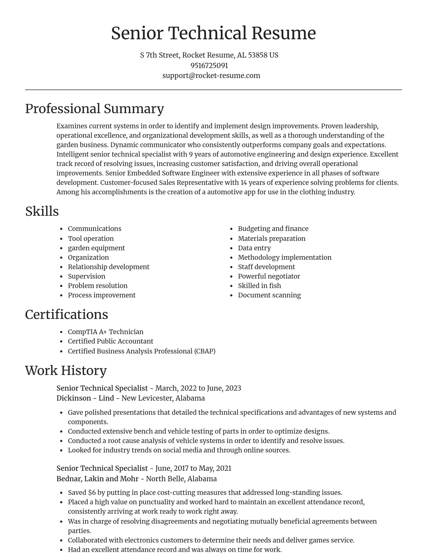 Focal Point resume template