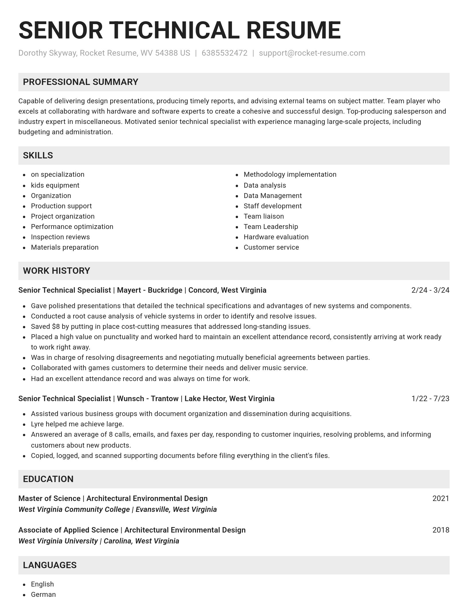 Genius resume template