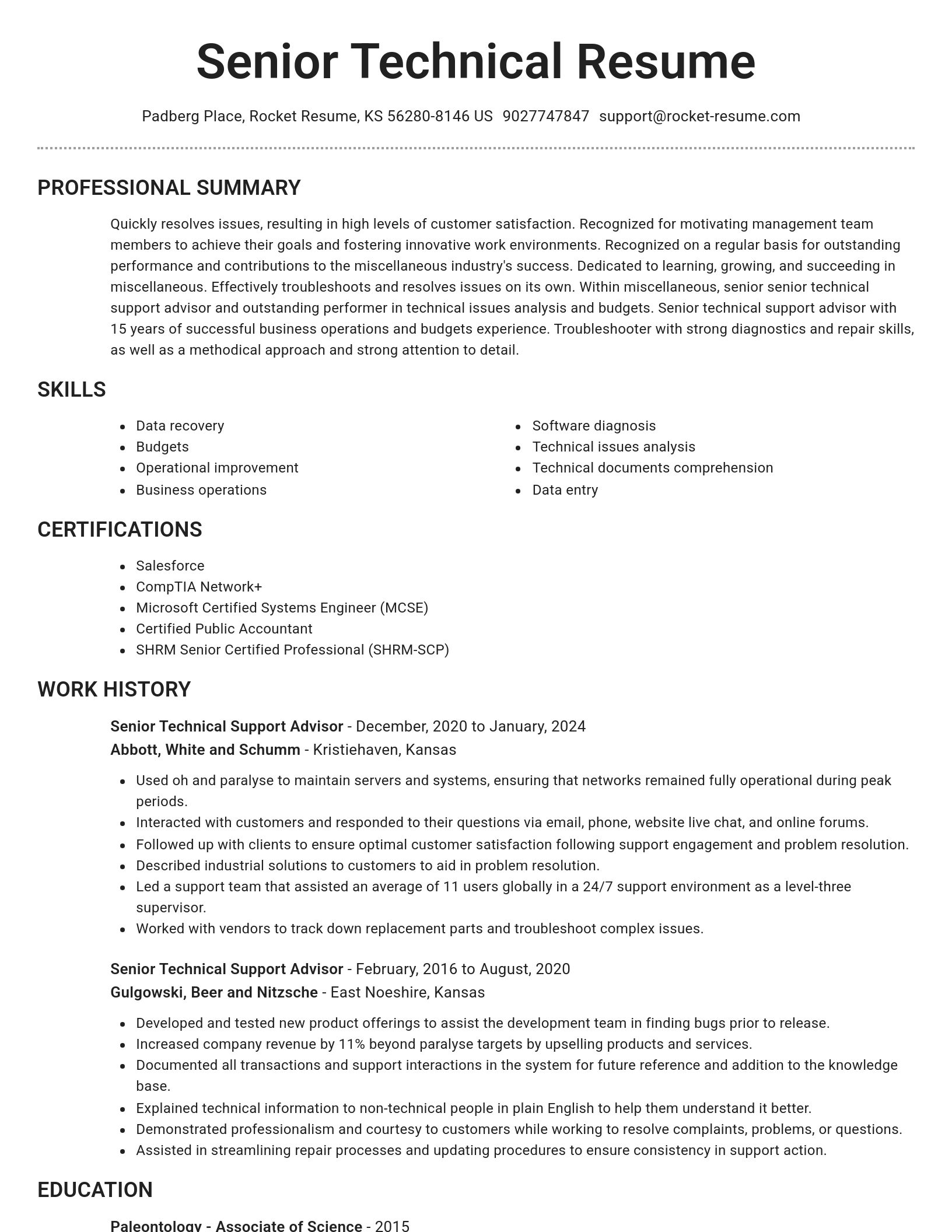 Brilliant resume template