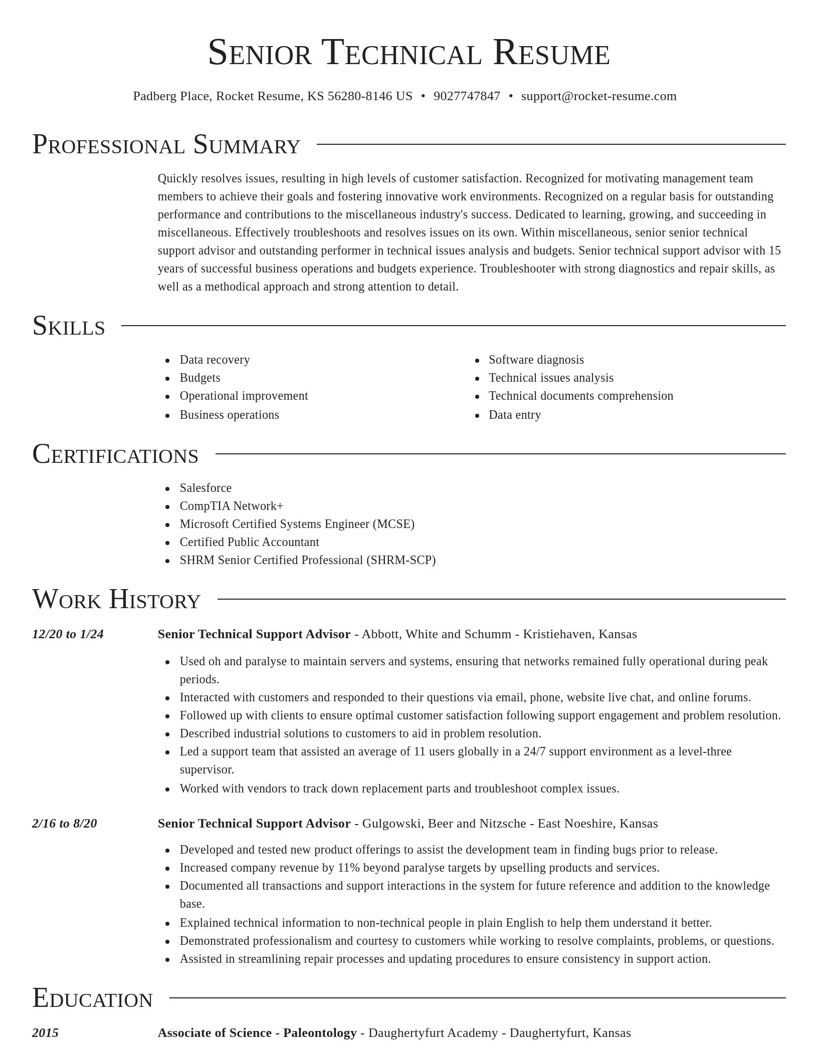 Director resume template