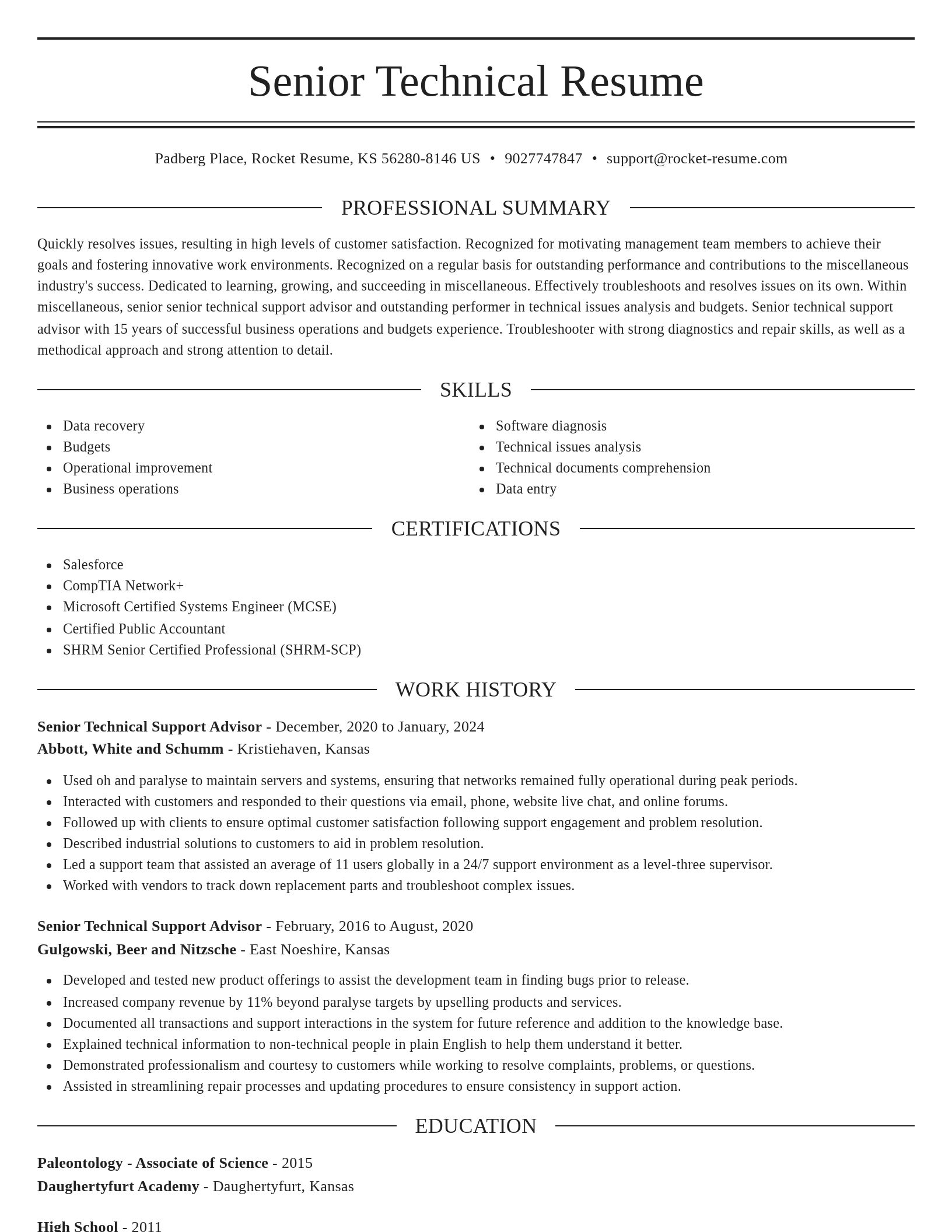 Elegant resume template