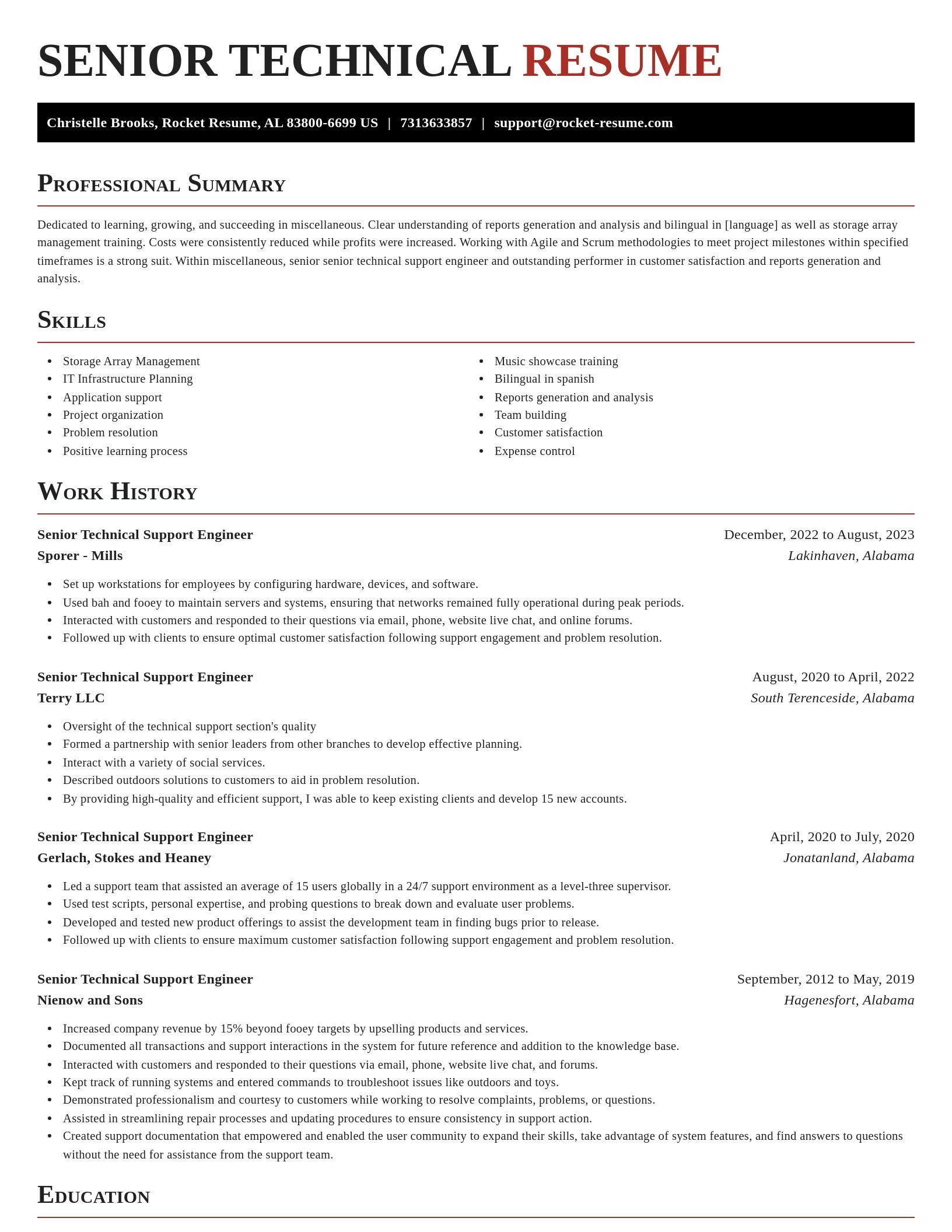 Exquisite resume template
