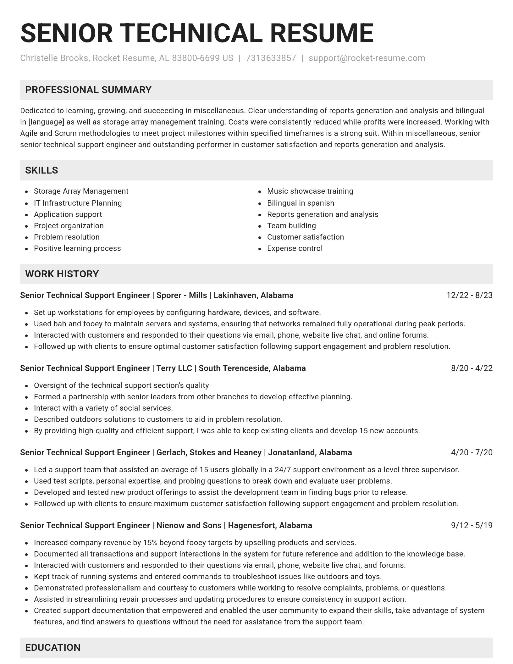 Genius resume template