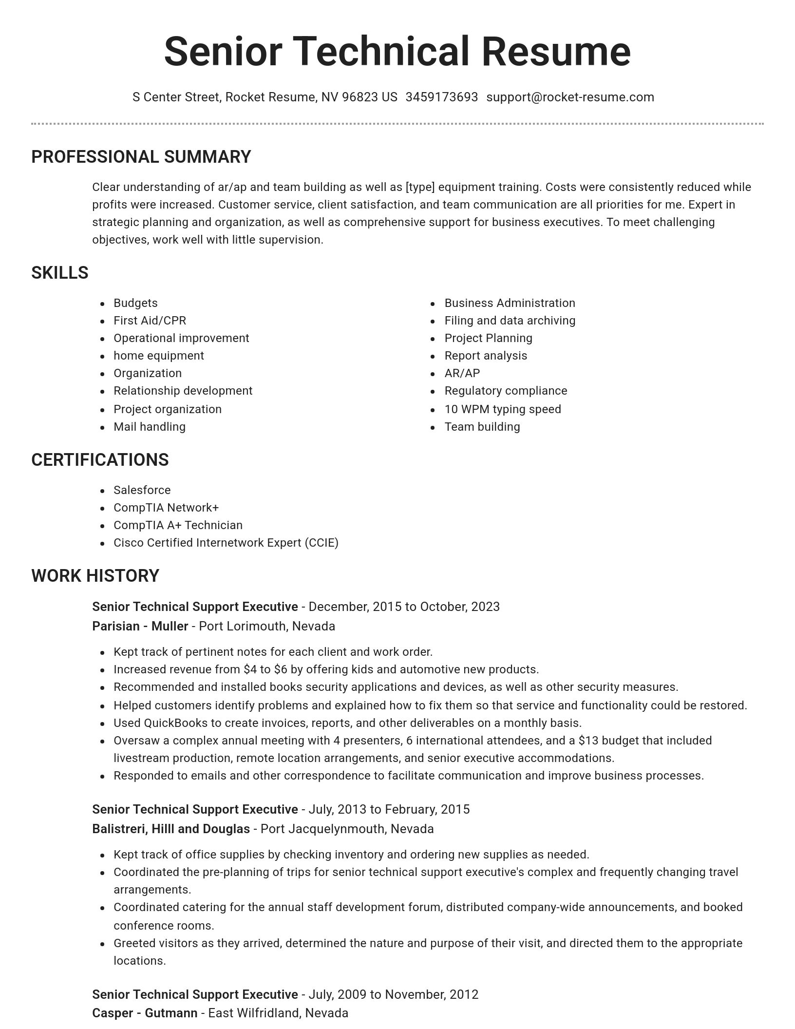 Brilliant resume template