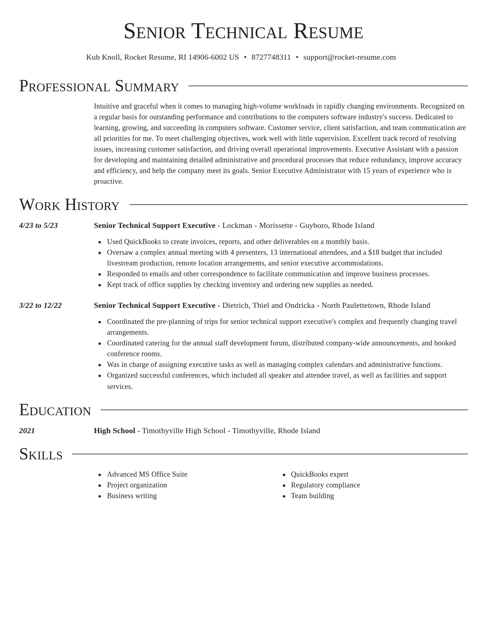 Director resume template