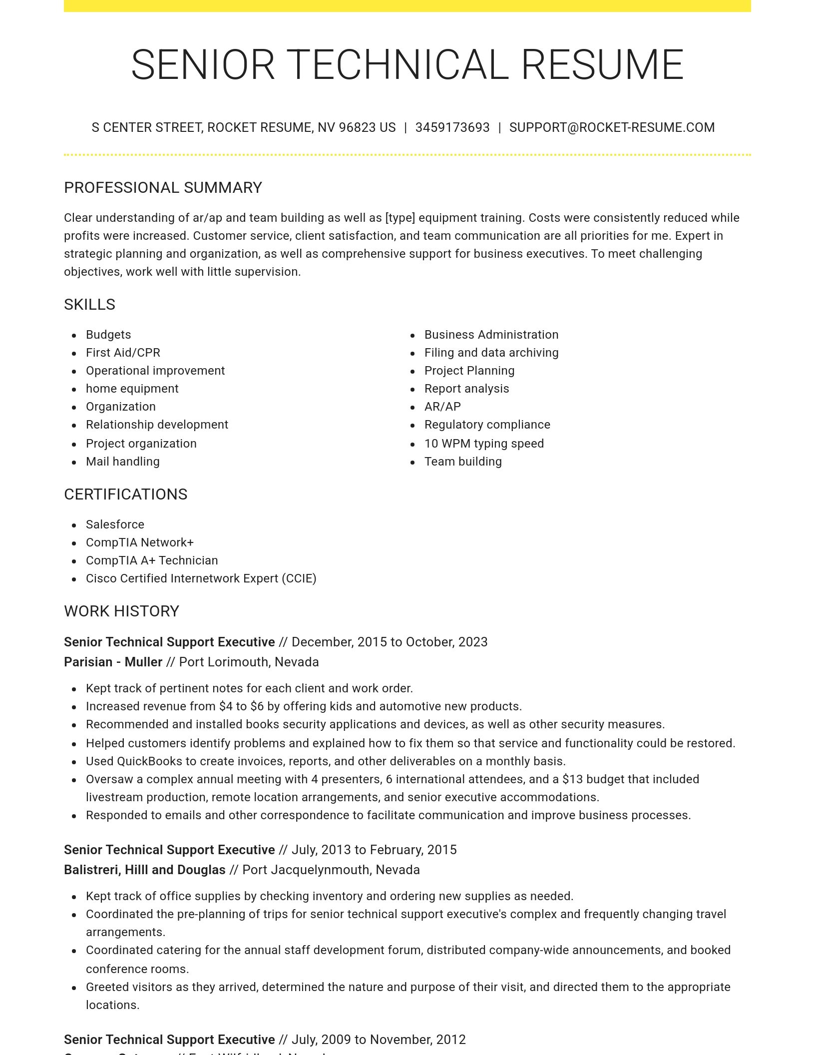 Grand resume template