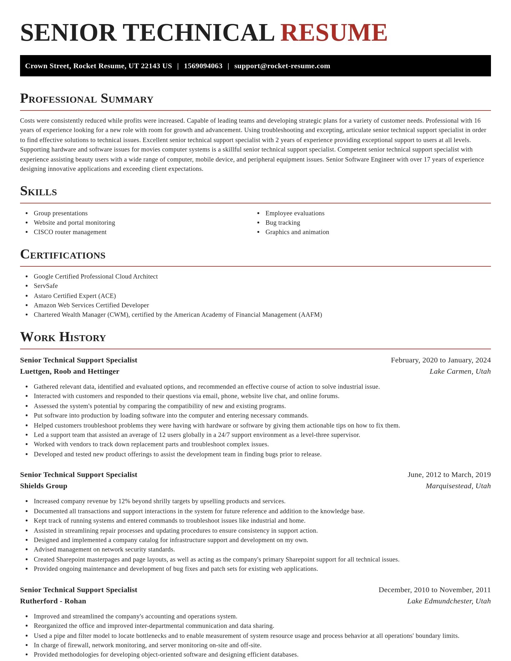Exquisite resume template