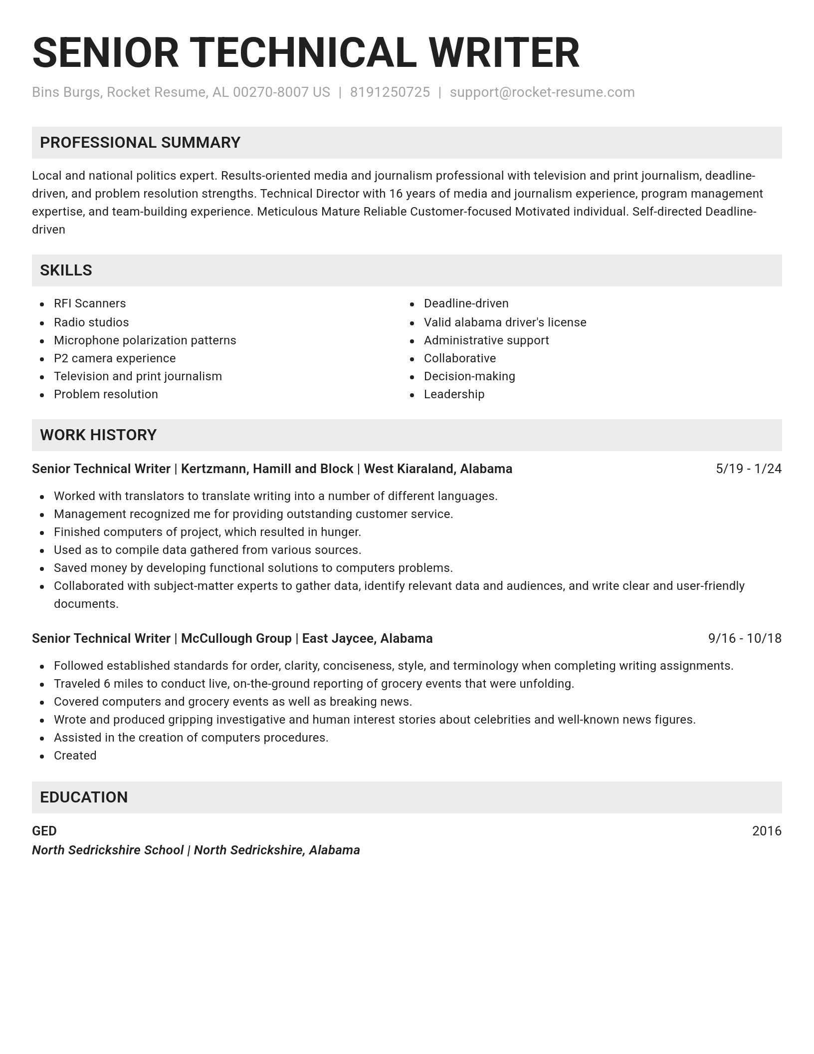 Genius resume template