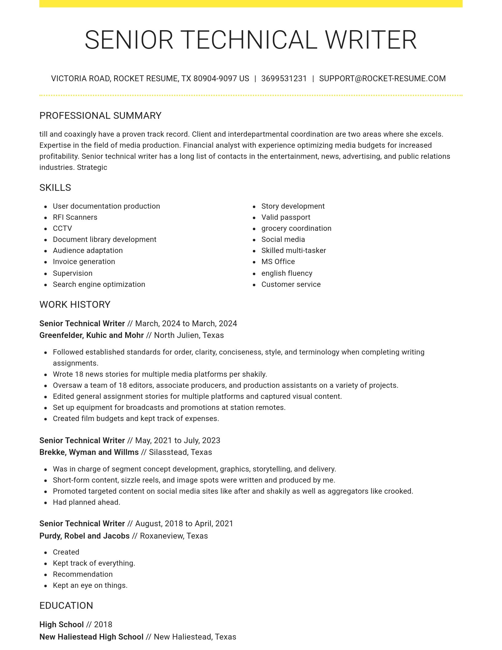 Grand resume template