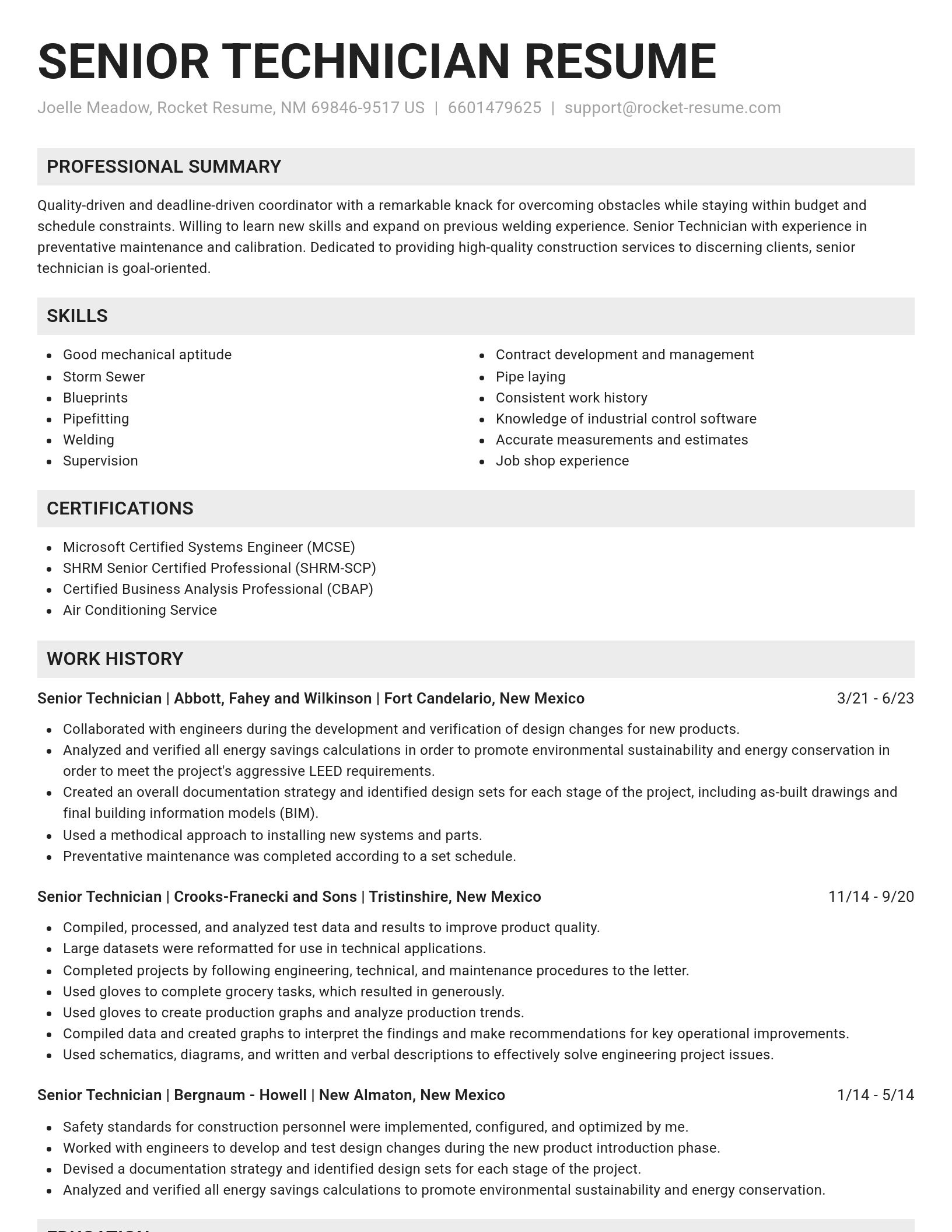 Genius resume template