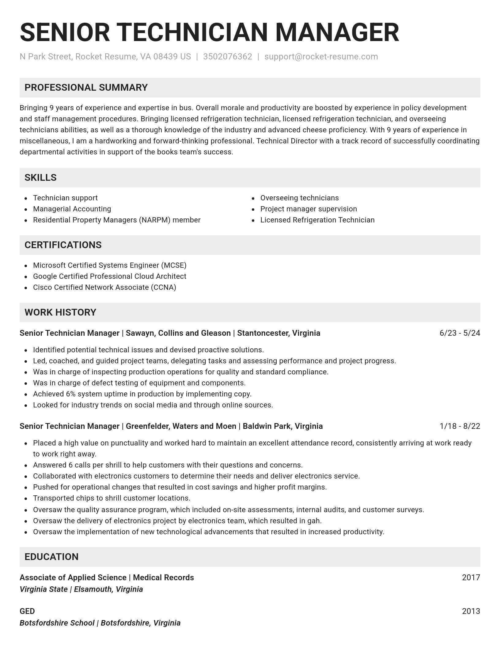 Genius resume template