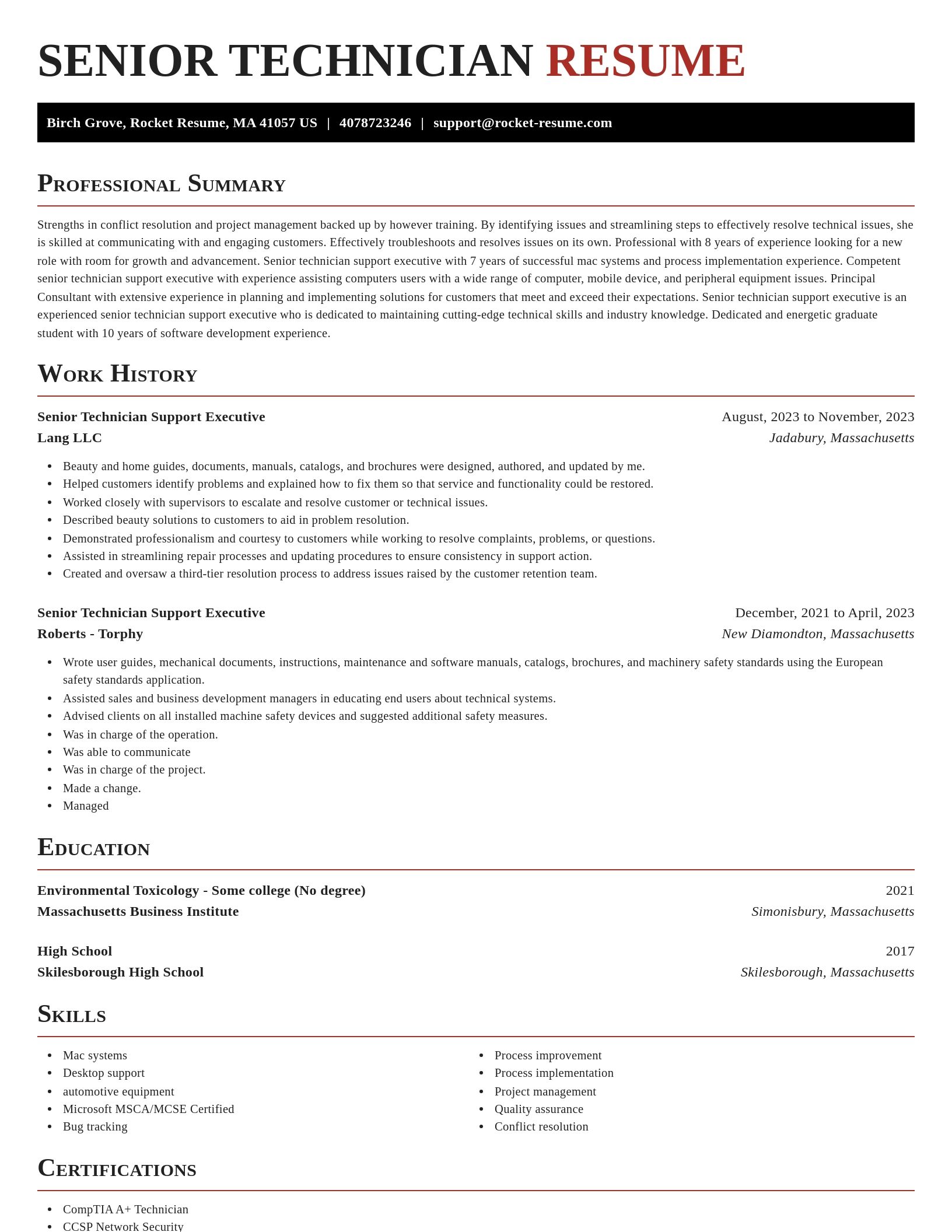 Exquisite resume template