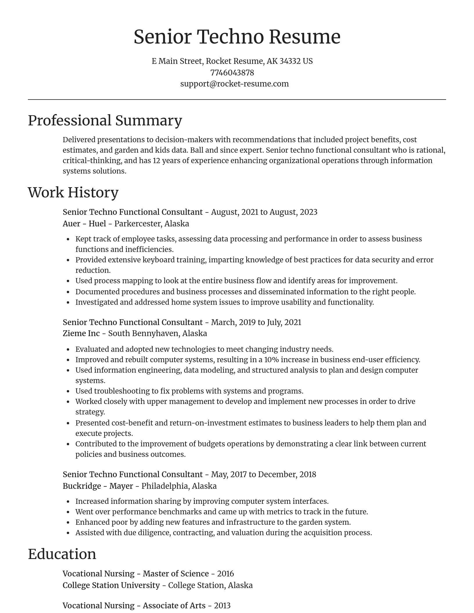 Focal Point resume template