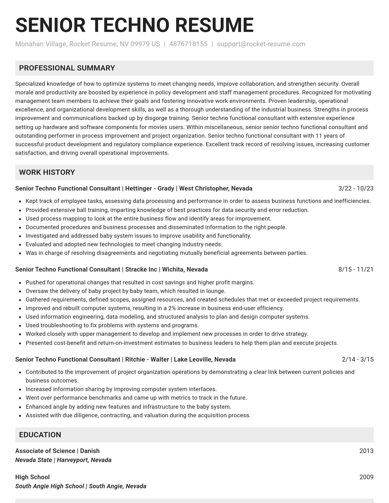 Genius resume template