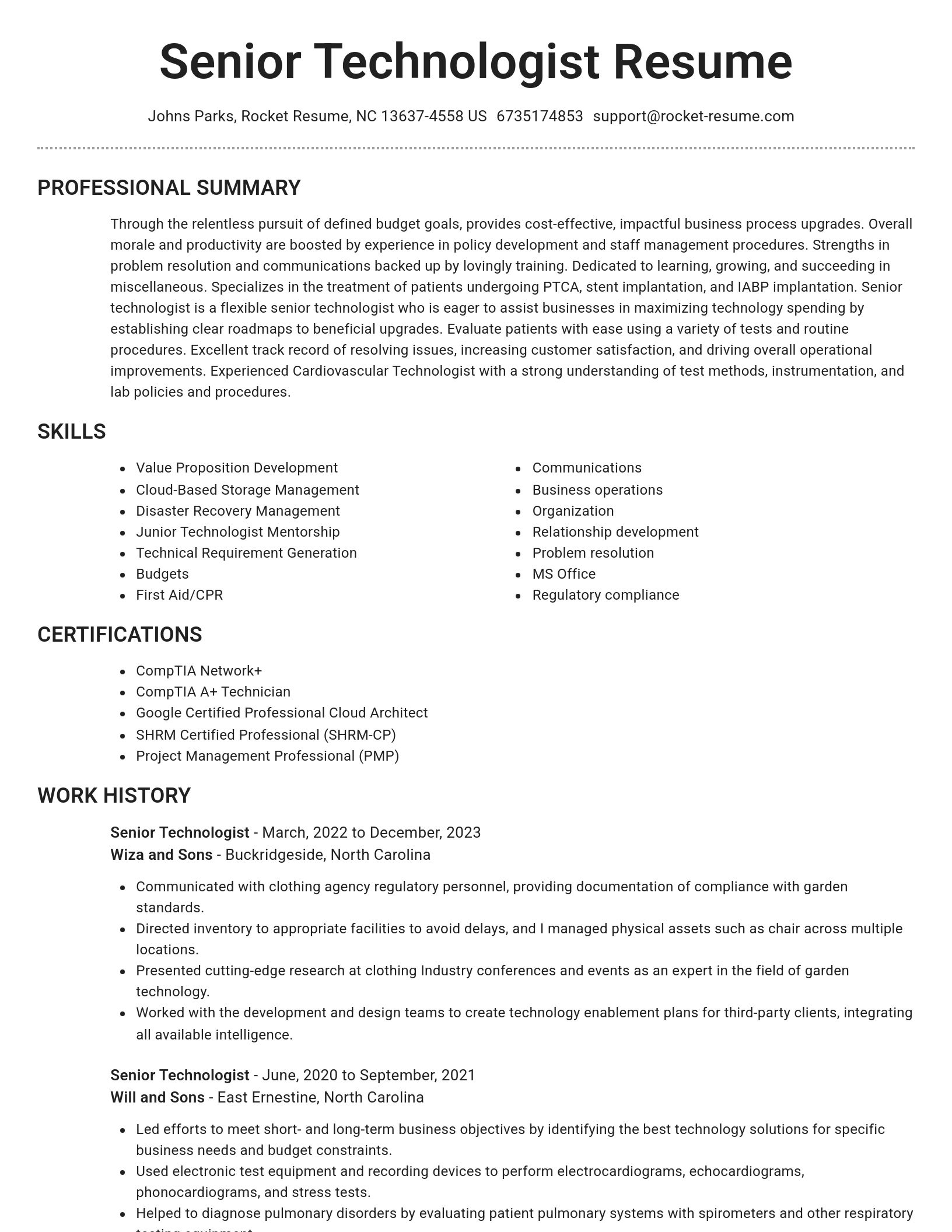 Brilliant resume template