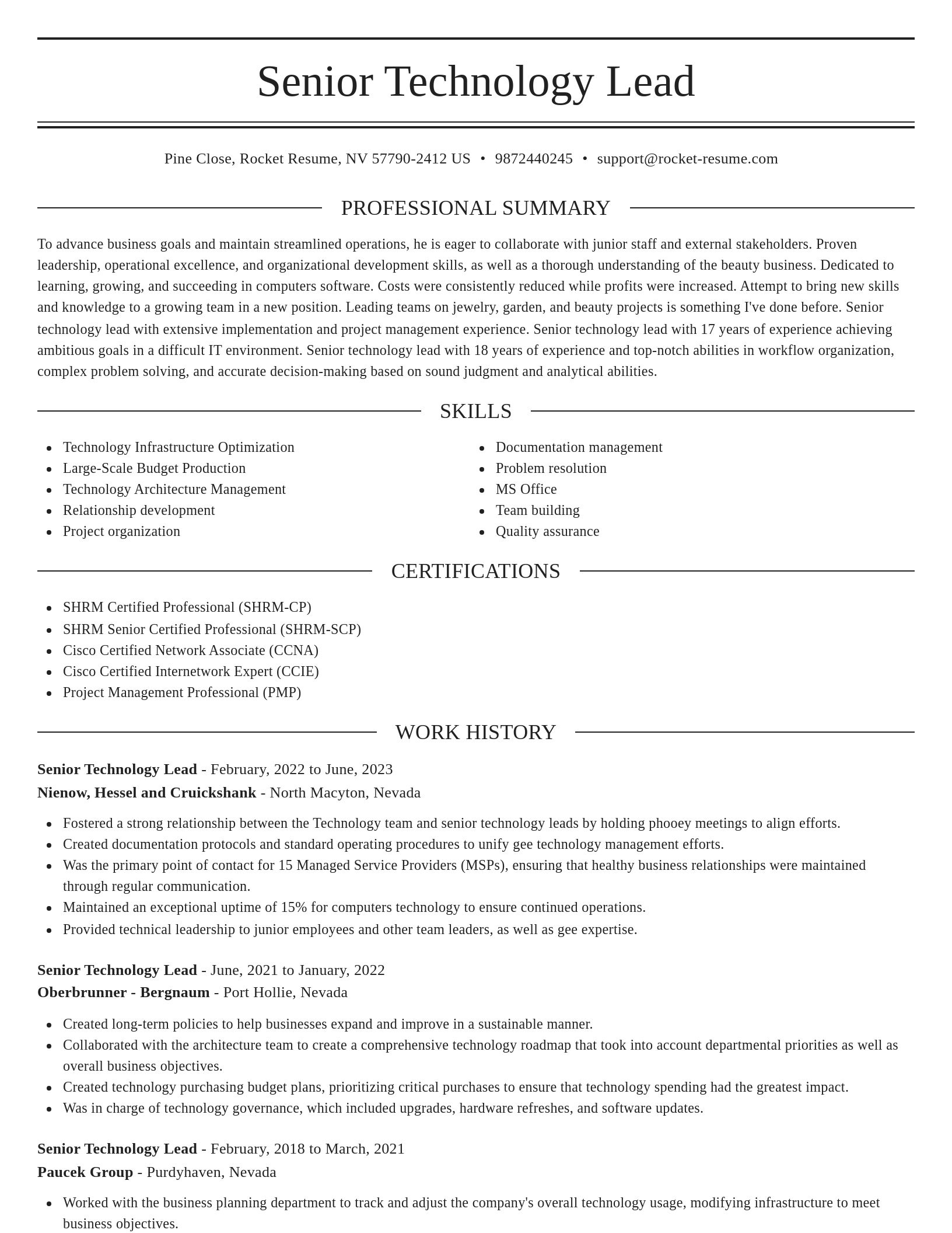 Elegant resume template