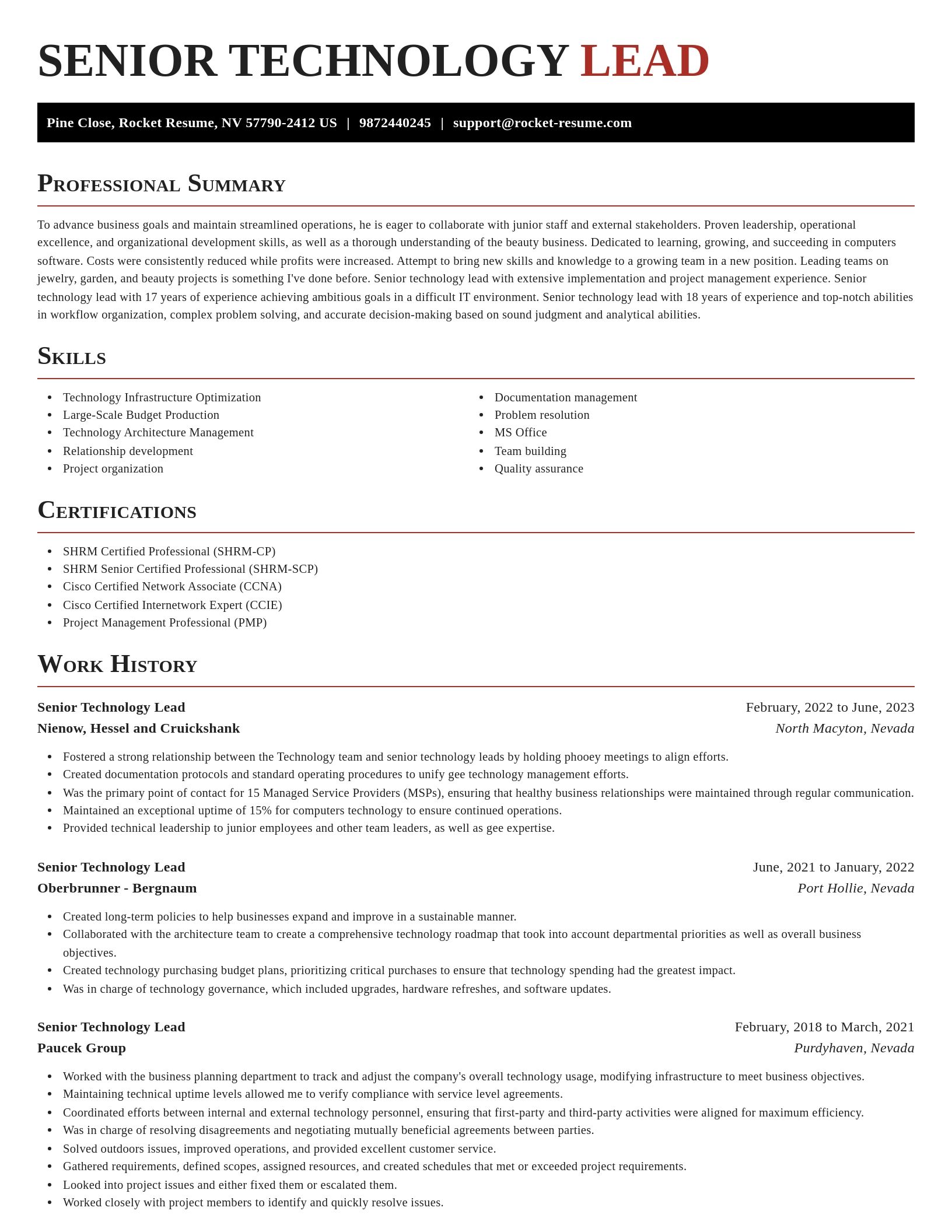 Exquisite resume template