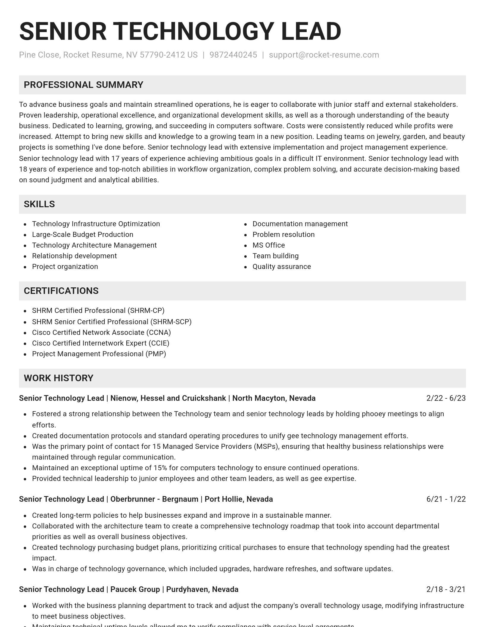 Genius resume template
