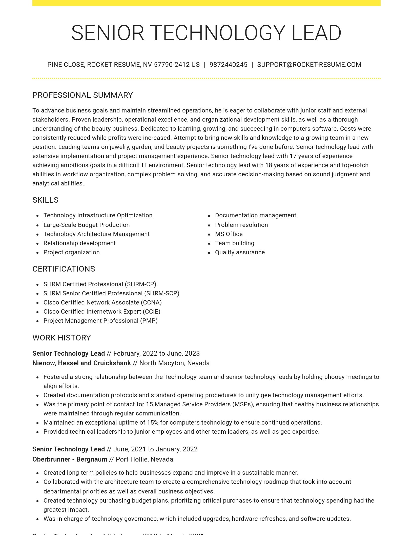 Grand resume template