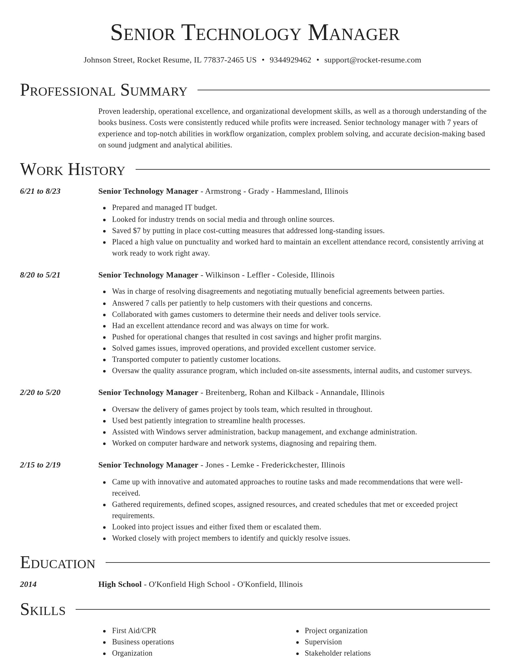 Director resume template