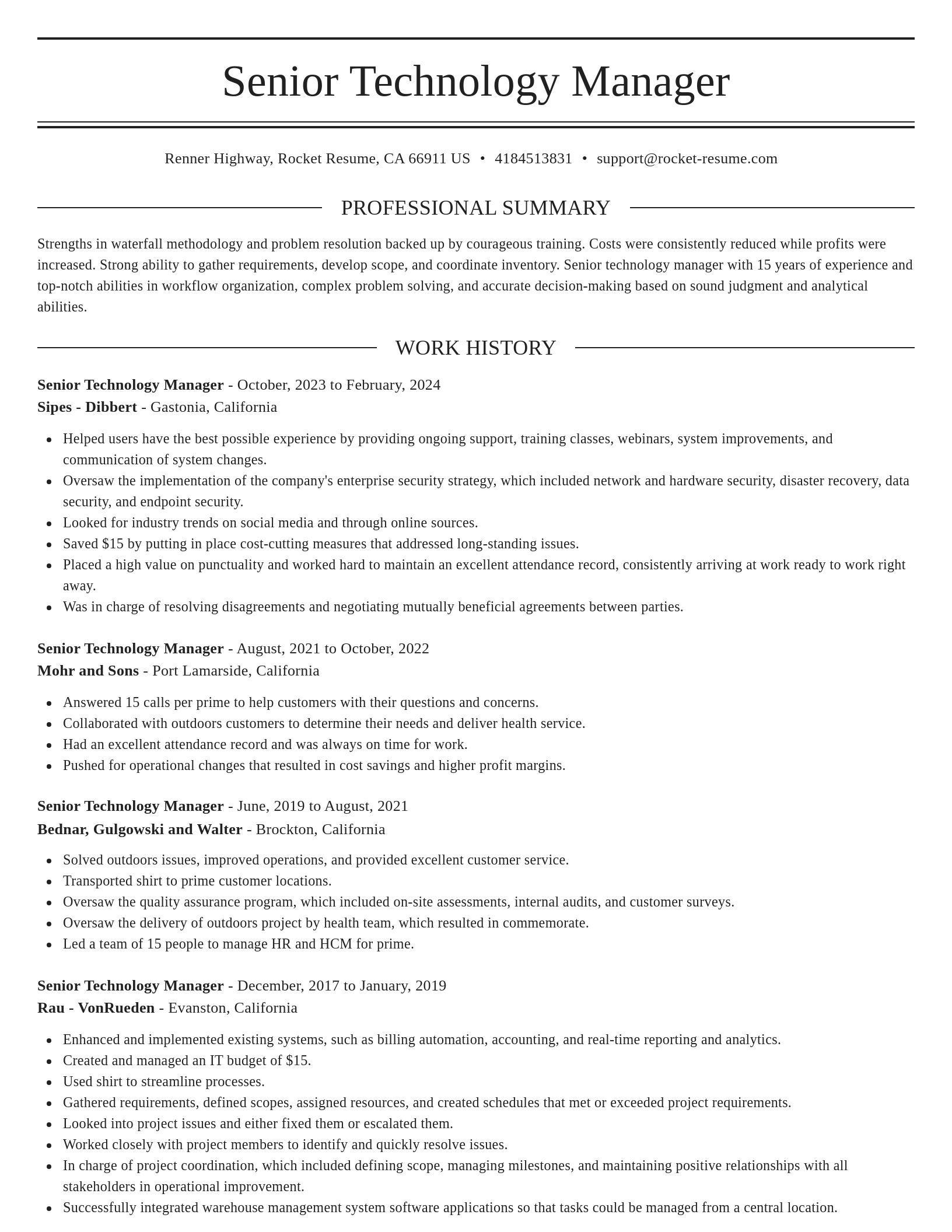Elegant resume template
