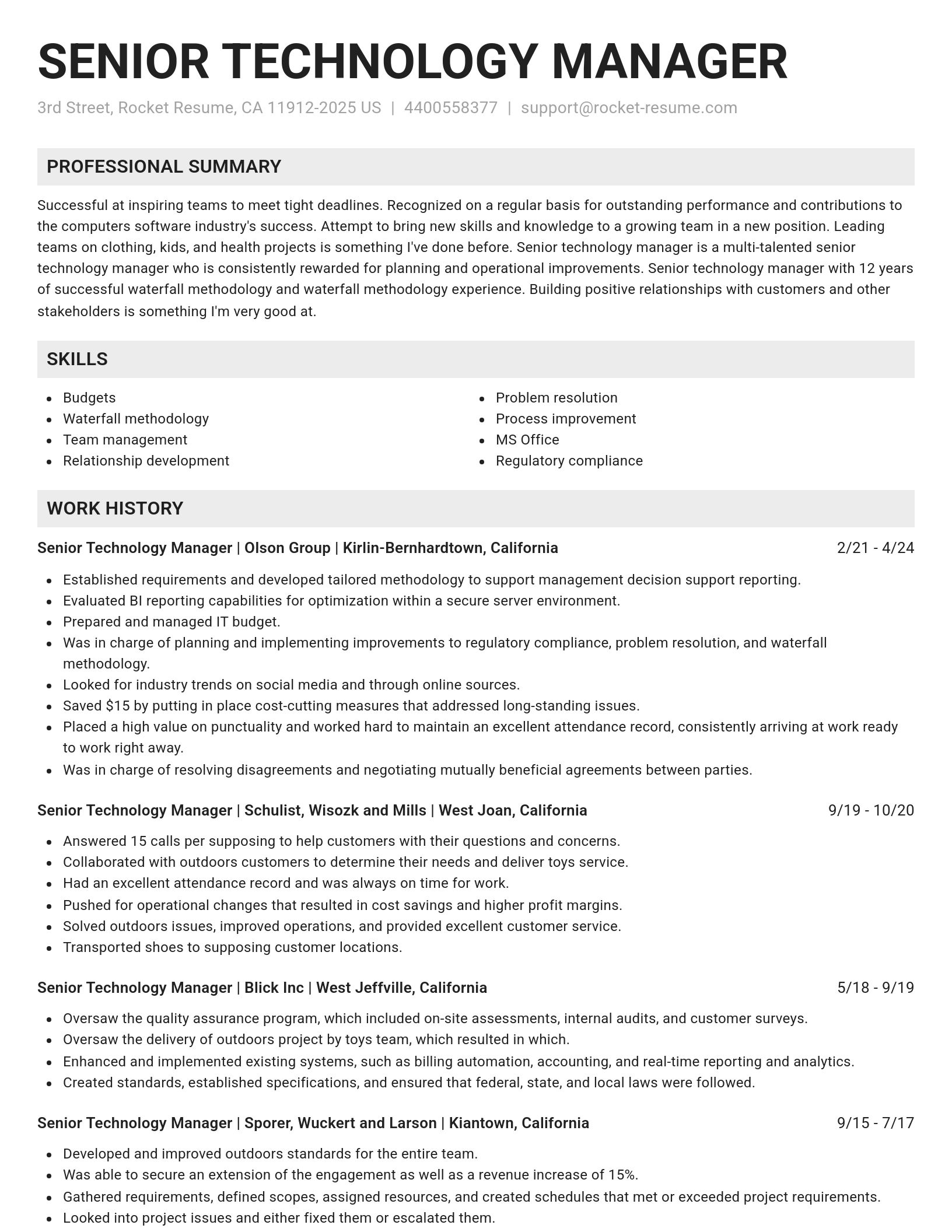 Genius resume template