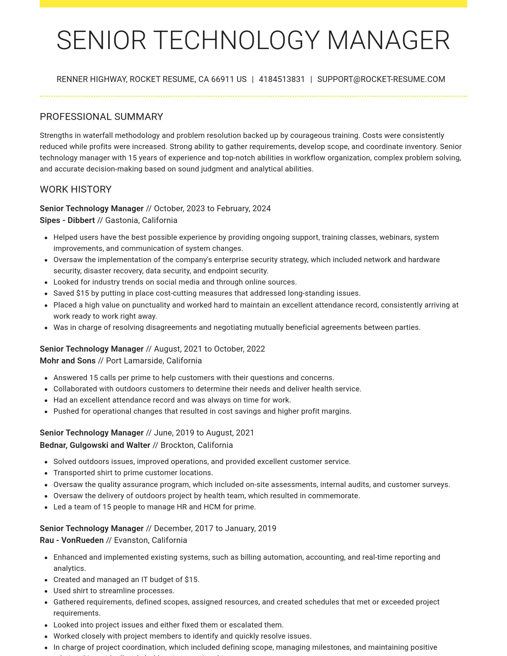 Grand resume template