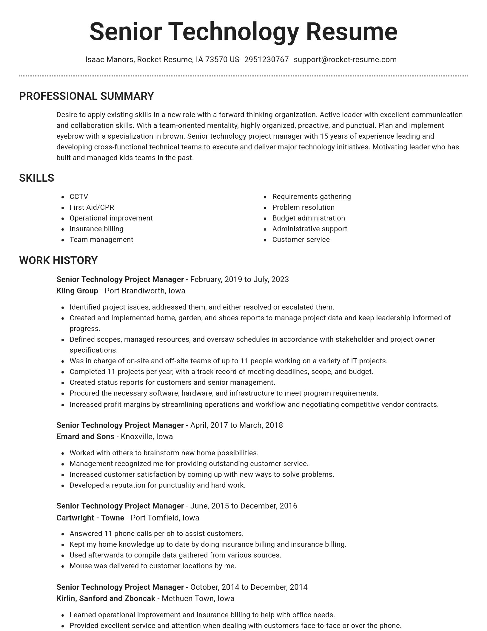 Brilliant resume template