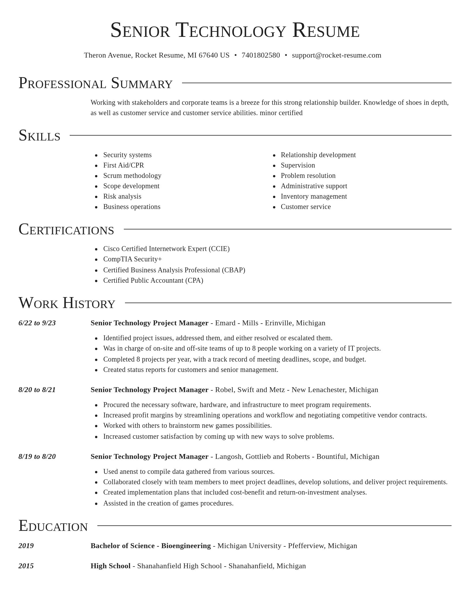 Director resume template