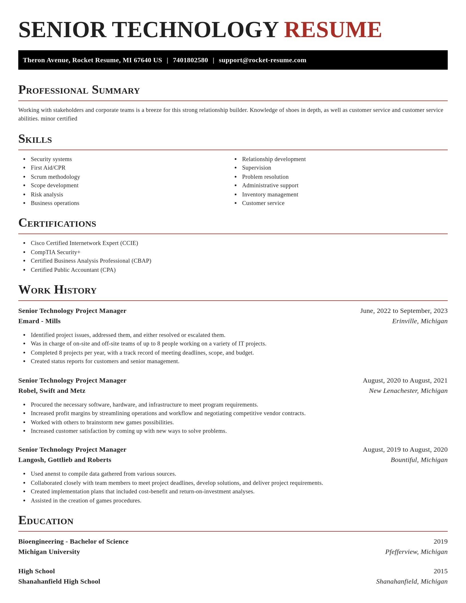 Exquisite resume template