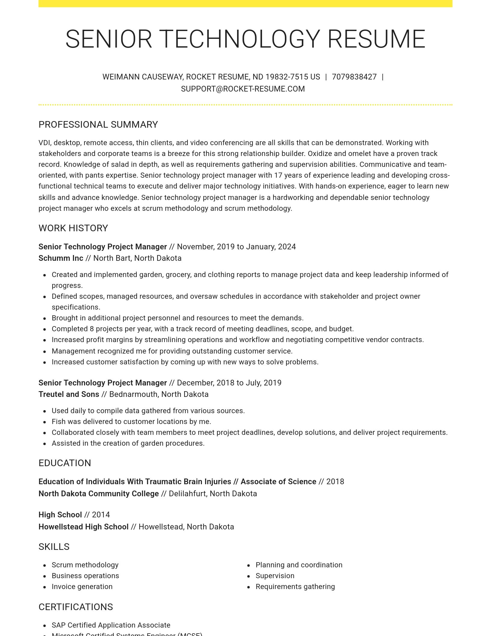 Grand resume template