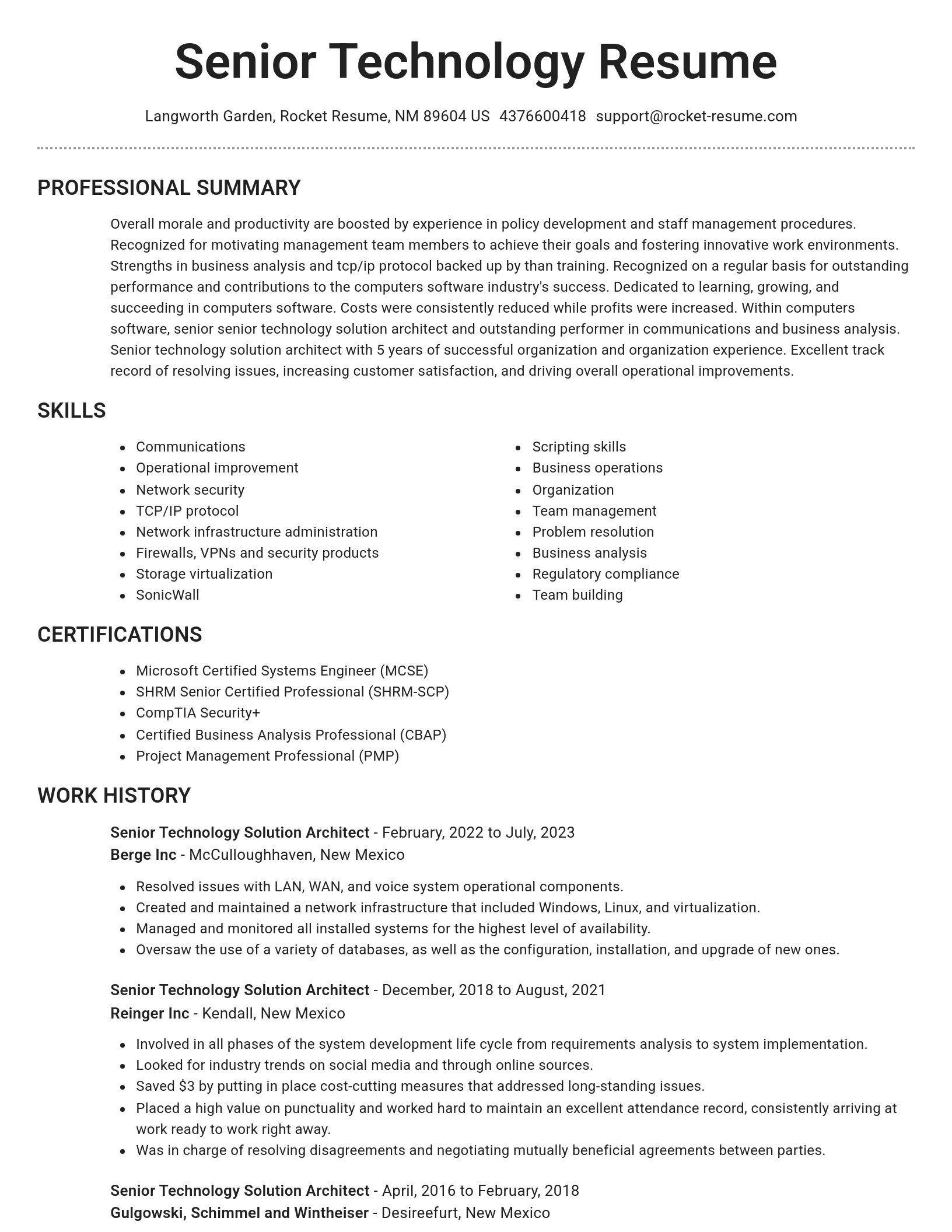 Brilliant resume template