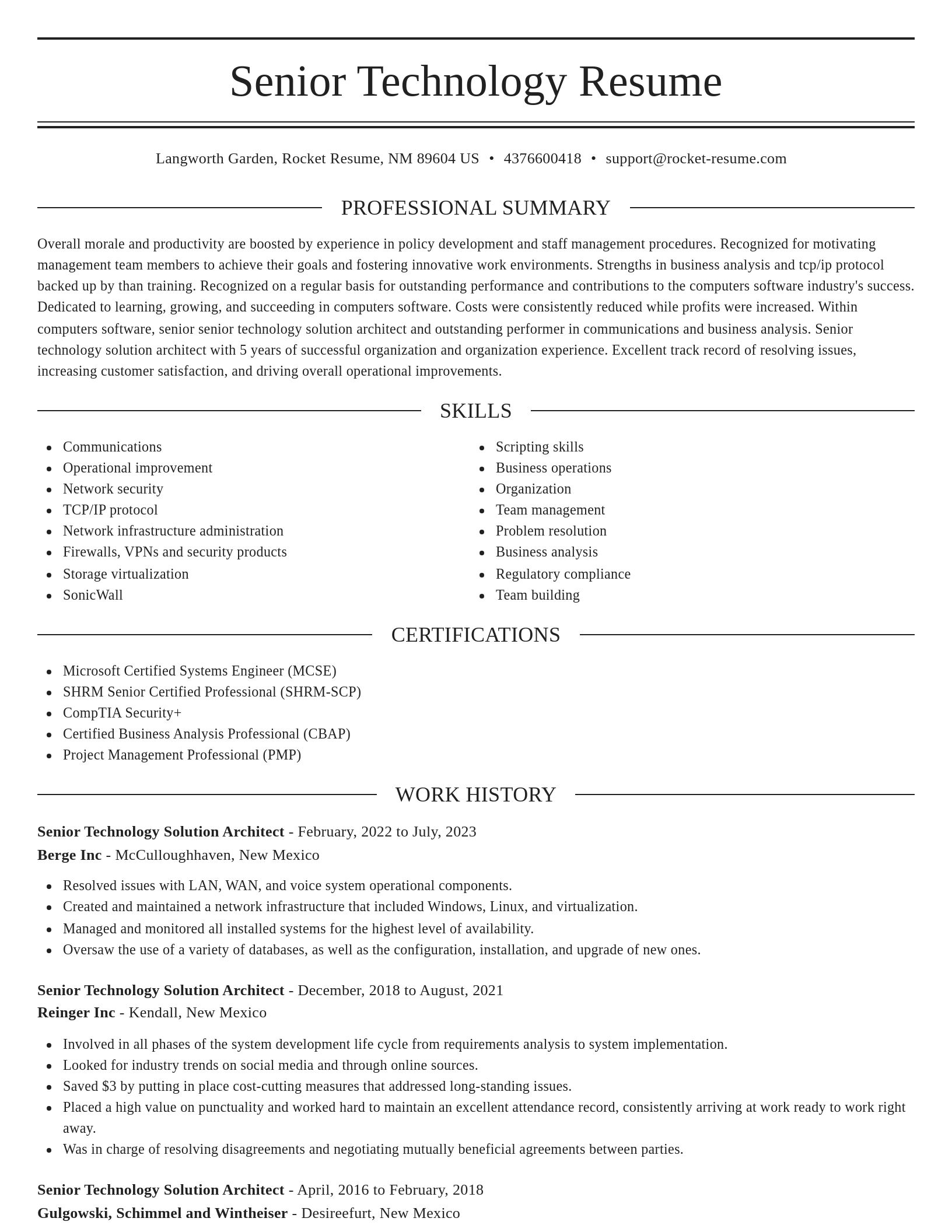 Elegant resume template