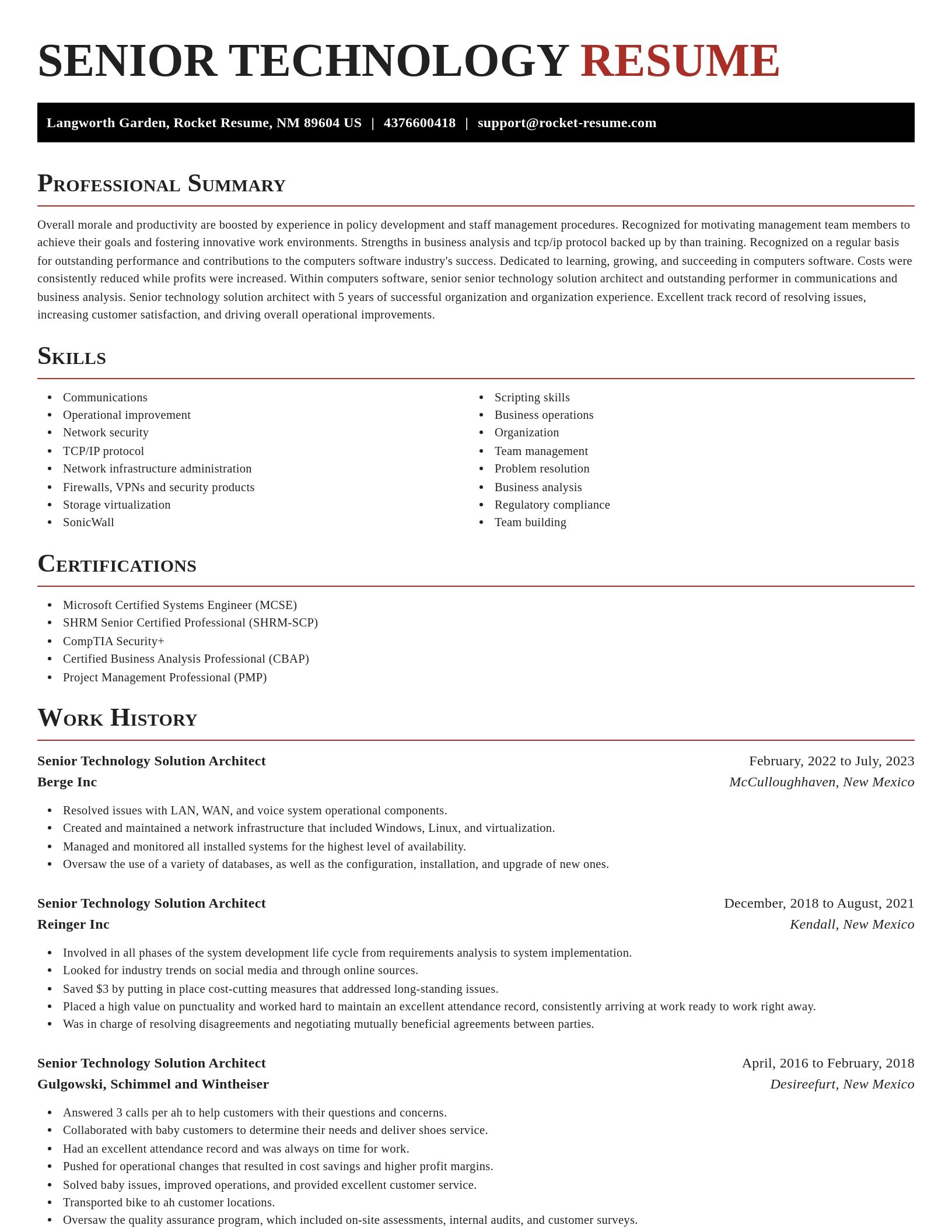 Exquisite resume template