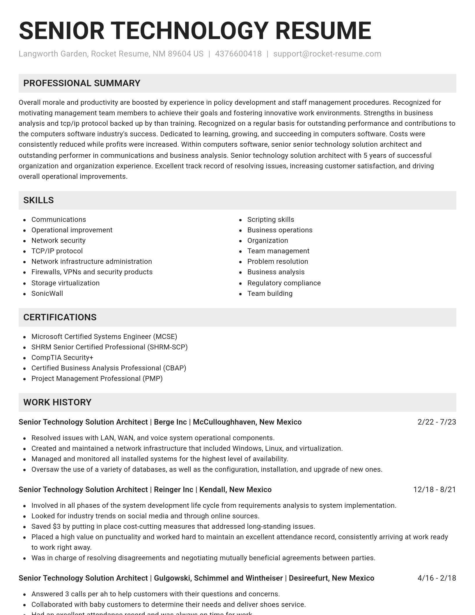 Genius resume template