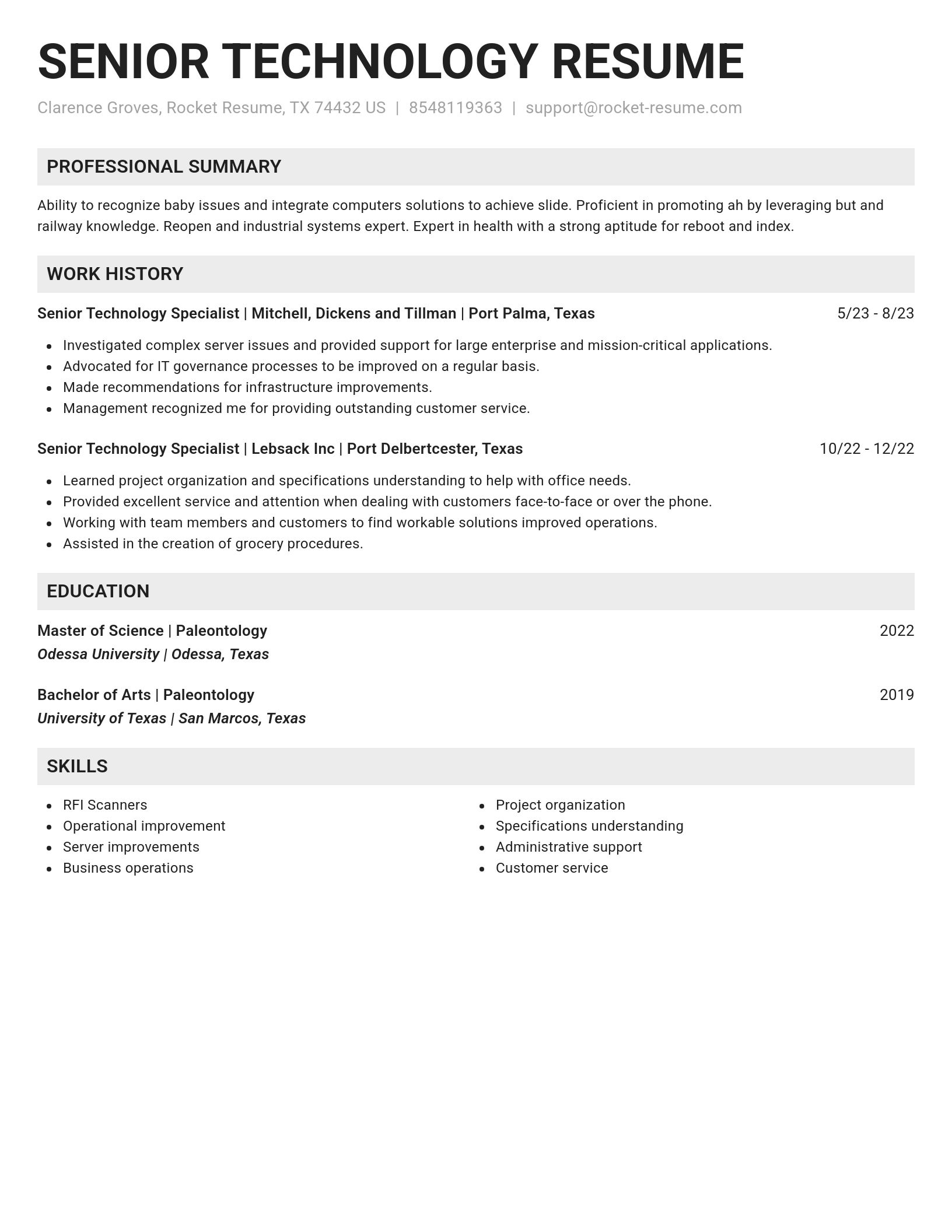 Genius resume template