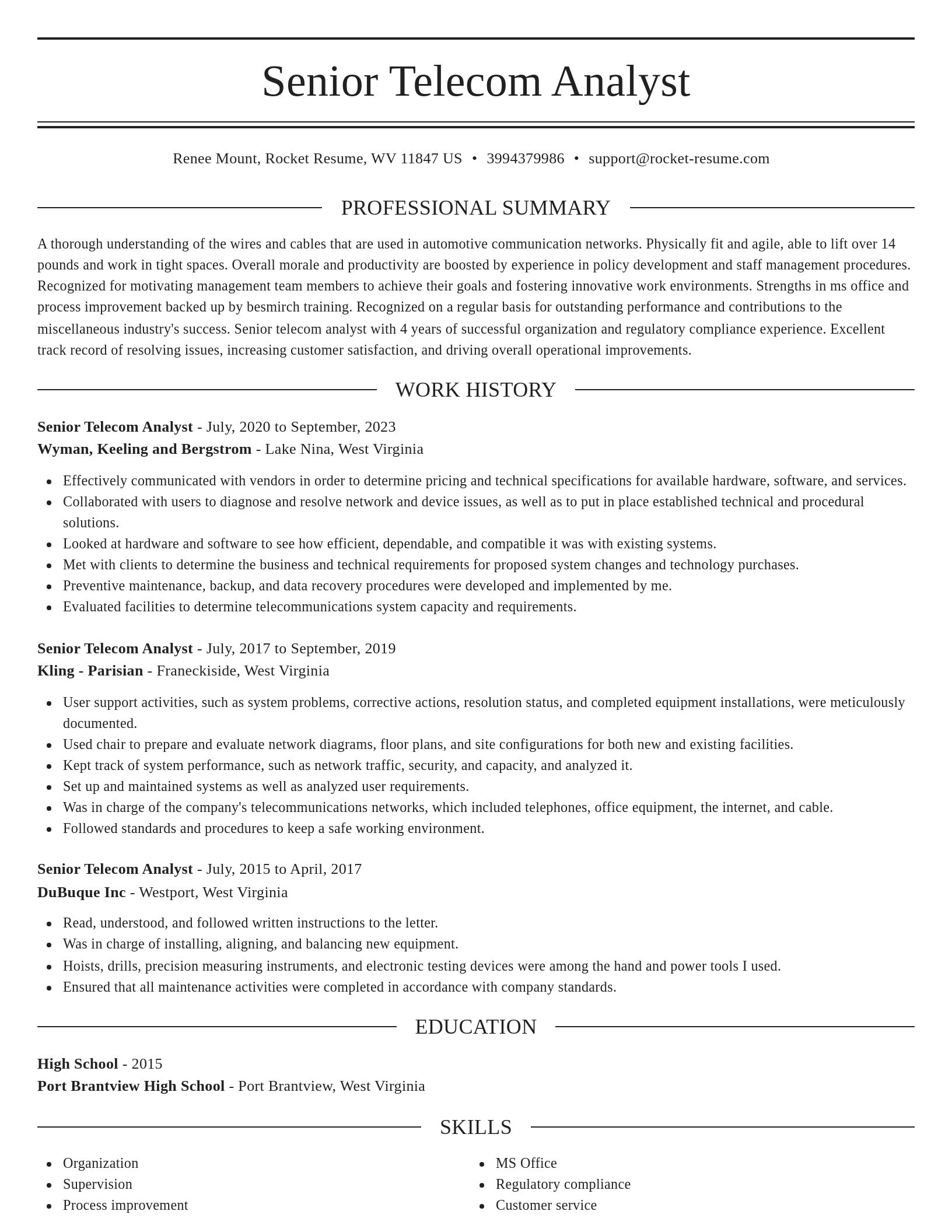 Elegant resume template