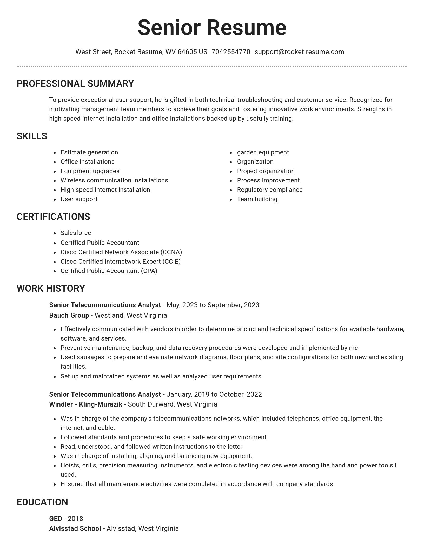 Brilliant resume template