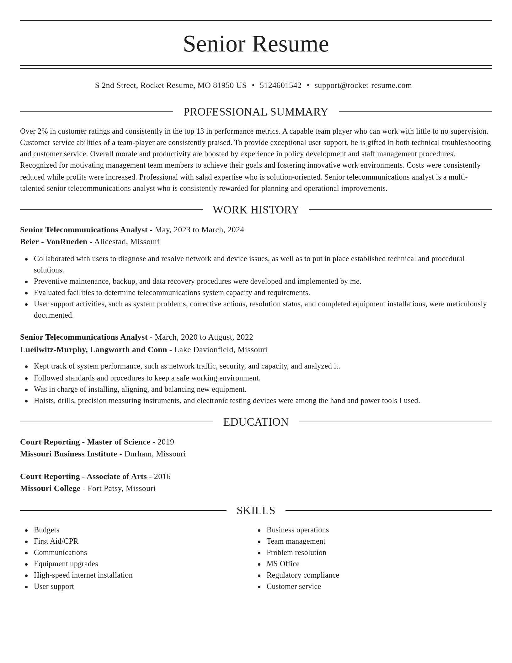 Elegant resume template