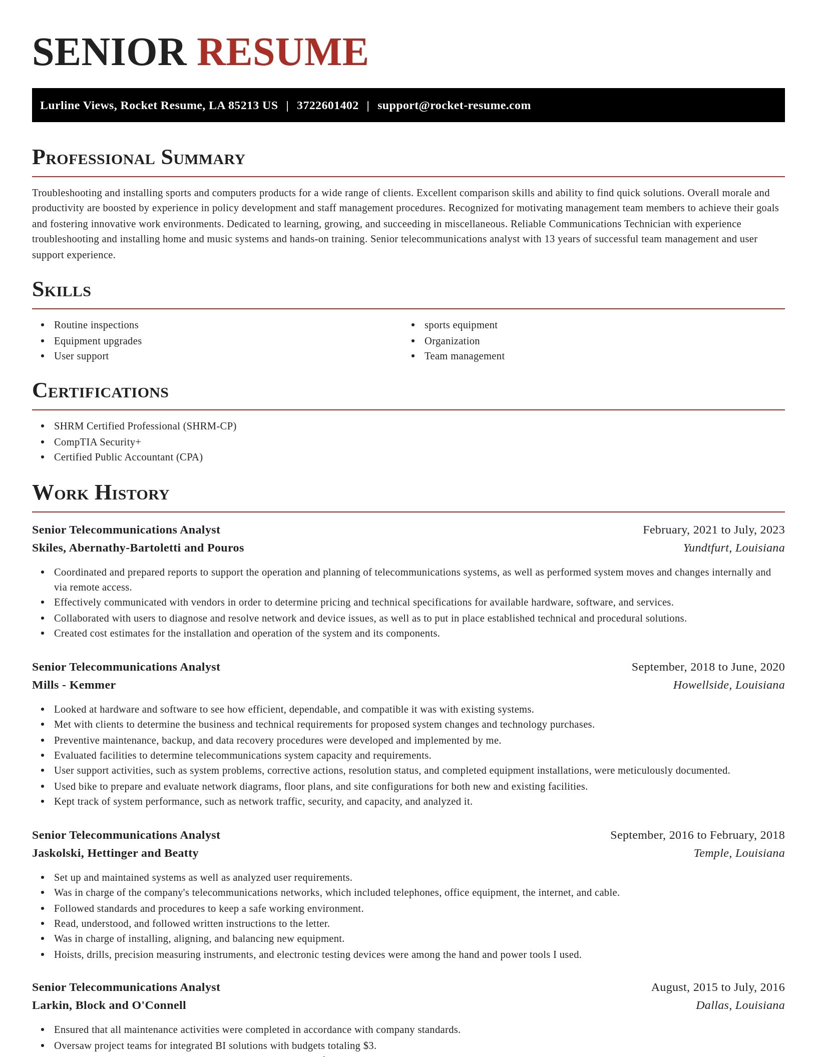Exquisite resume template