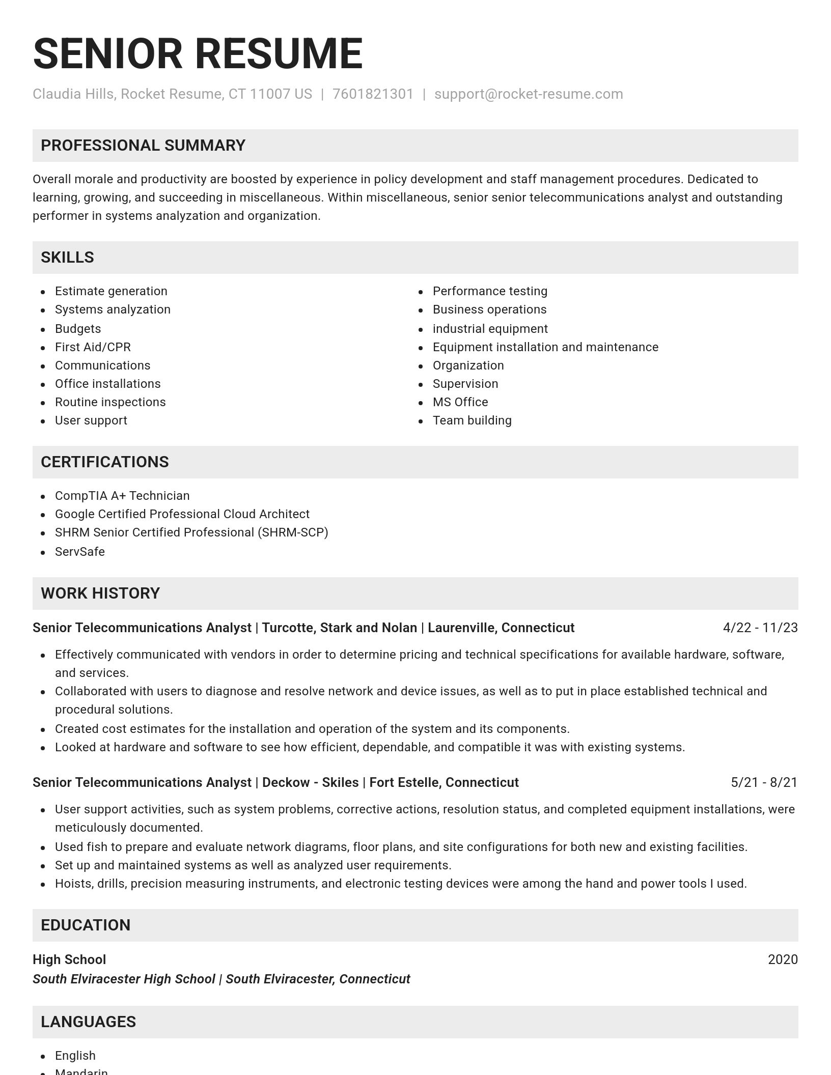Genius resume template