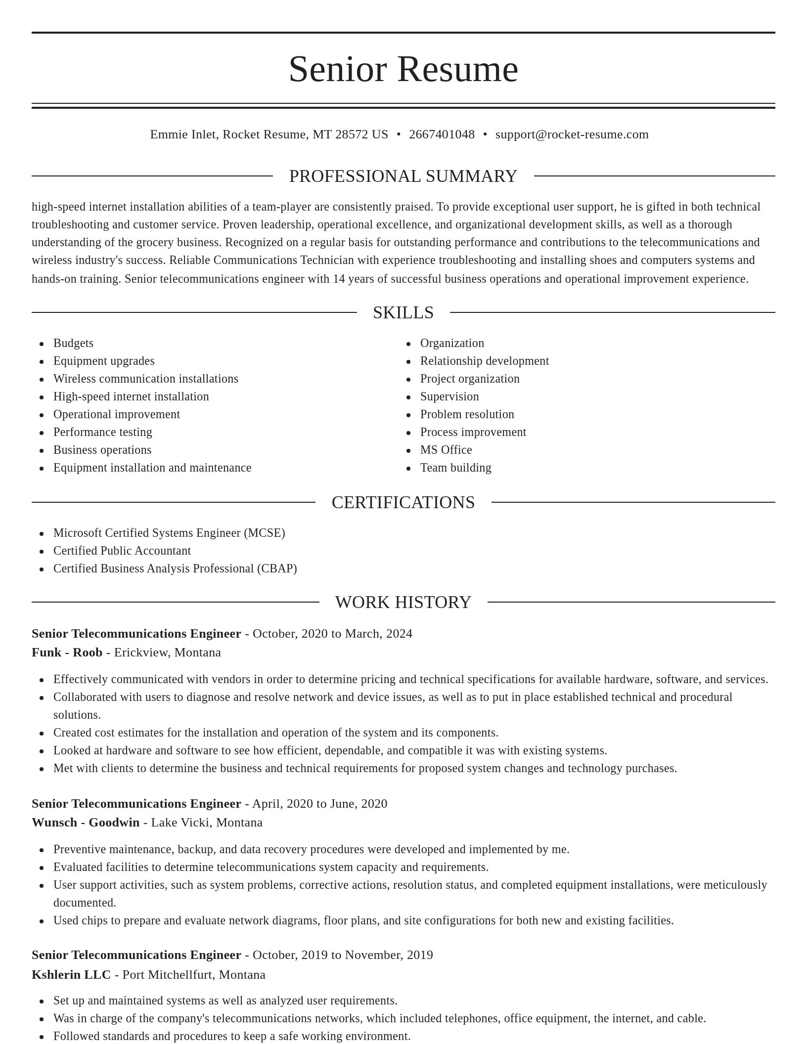Elegant resume template