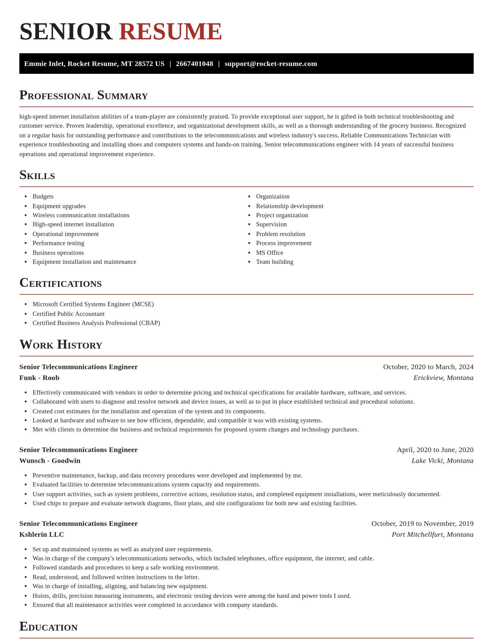 Exquisite resume template