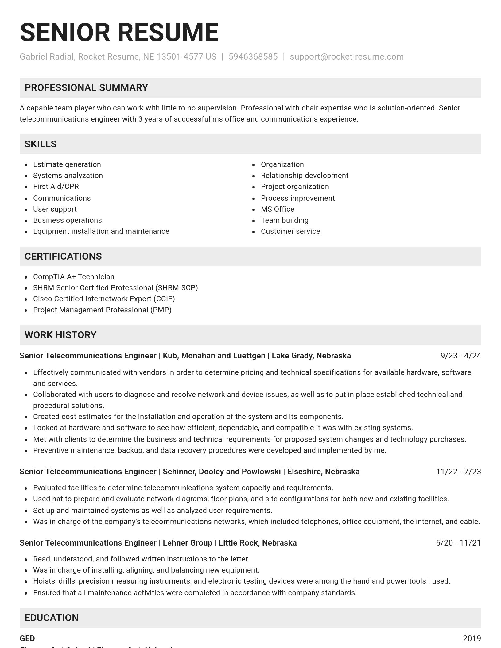 Genius resume template