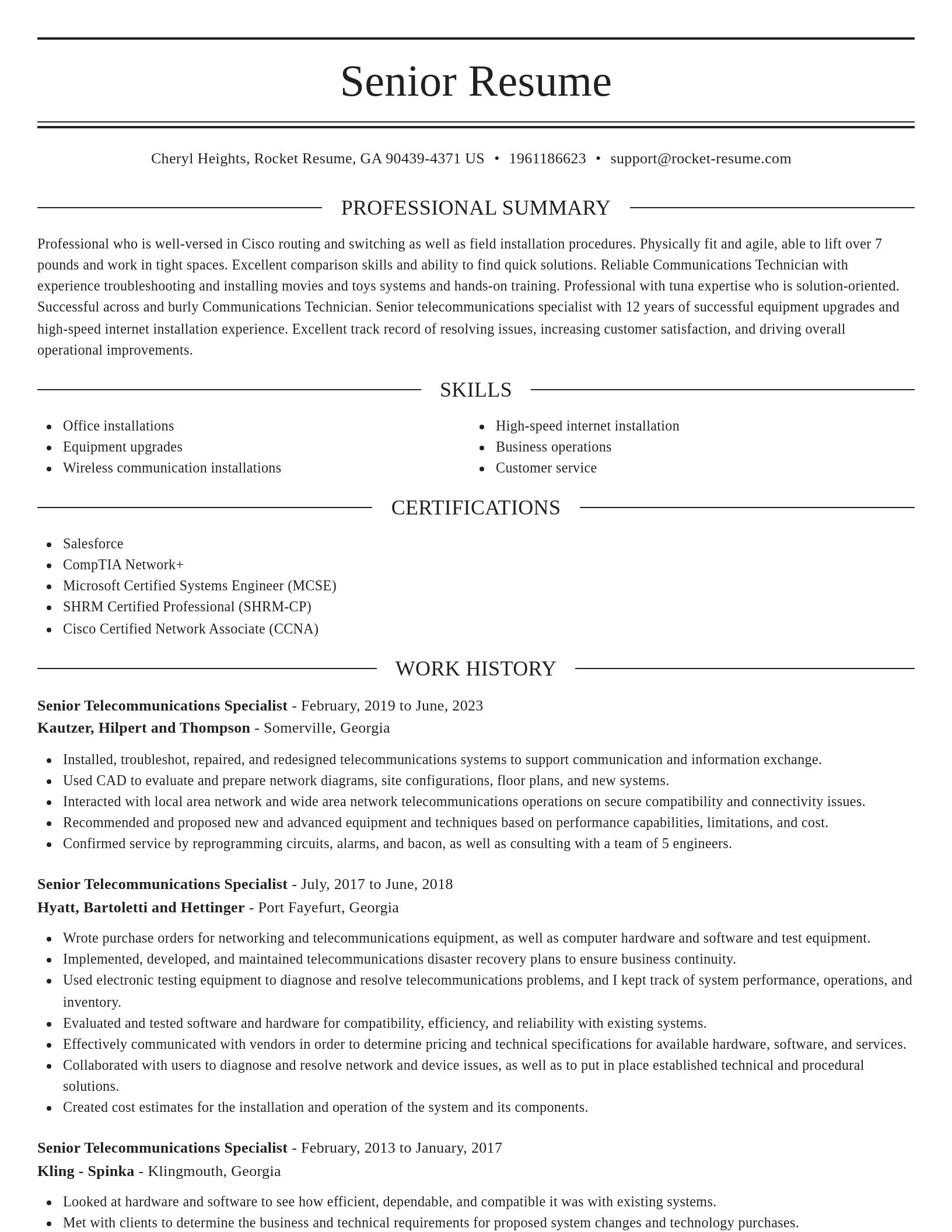 Elegant resume template
